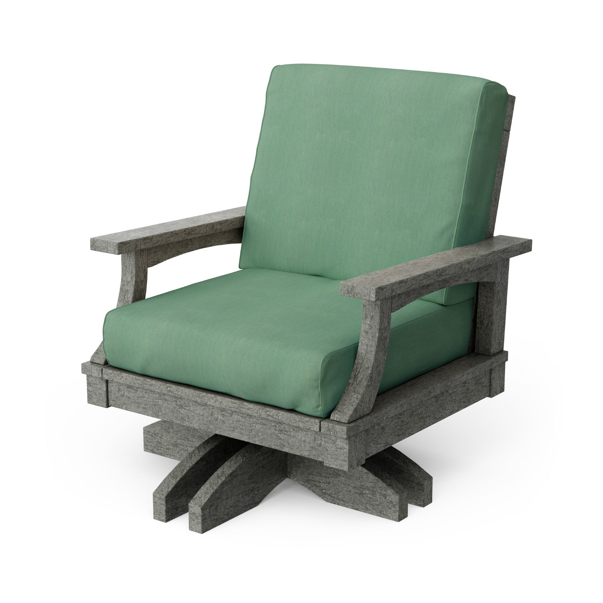 Heritage Deep Seating Swivel Chair - 360° Rotating Patio Lounge Chair with Cushions, Weather-Resistant Outdoor Furniture for Garden, Poolside & Backyard Relaxation