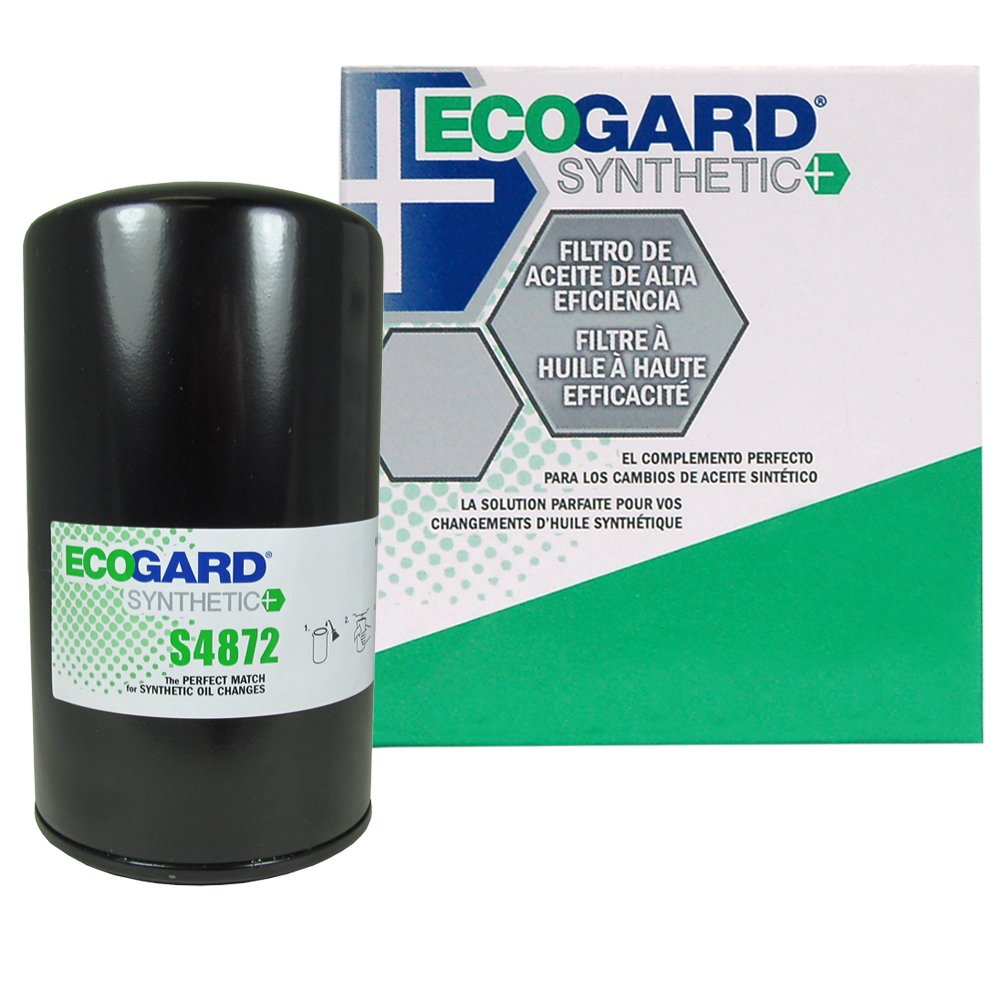 ECOGARD S4872 Premium Spin-On Engine Oil Filter for Synthetic Oil - Compatible with Ford F-250/F-350 Super Duty 7.3L Diesel (1994-2003) - High Performance Oil Filtration for Extended Engine Life - Ideal for Highway Towing, Off-Roading & Heavy-Duty Use