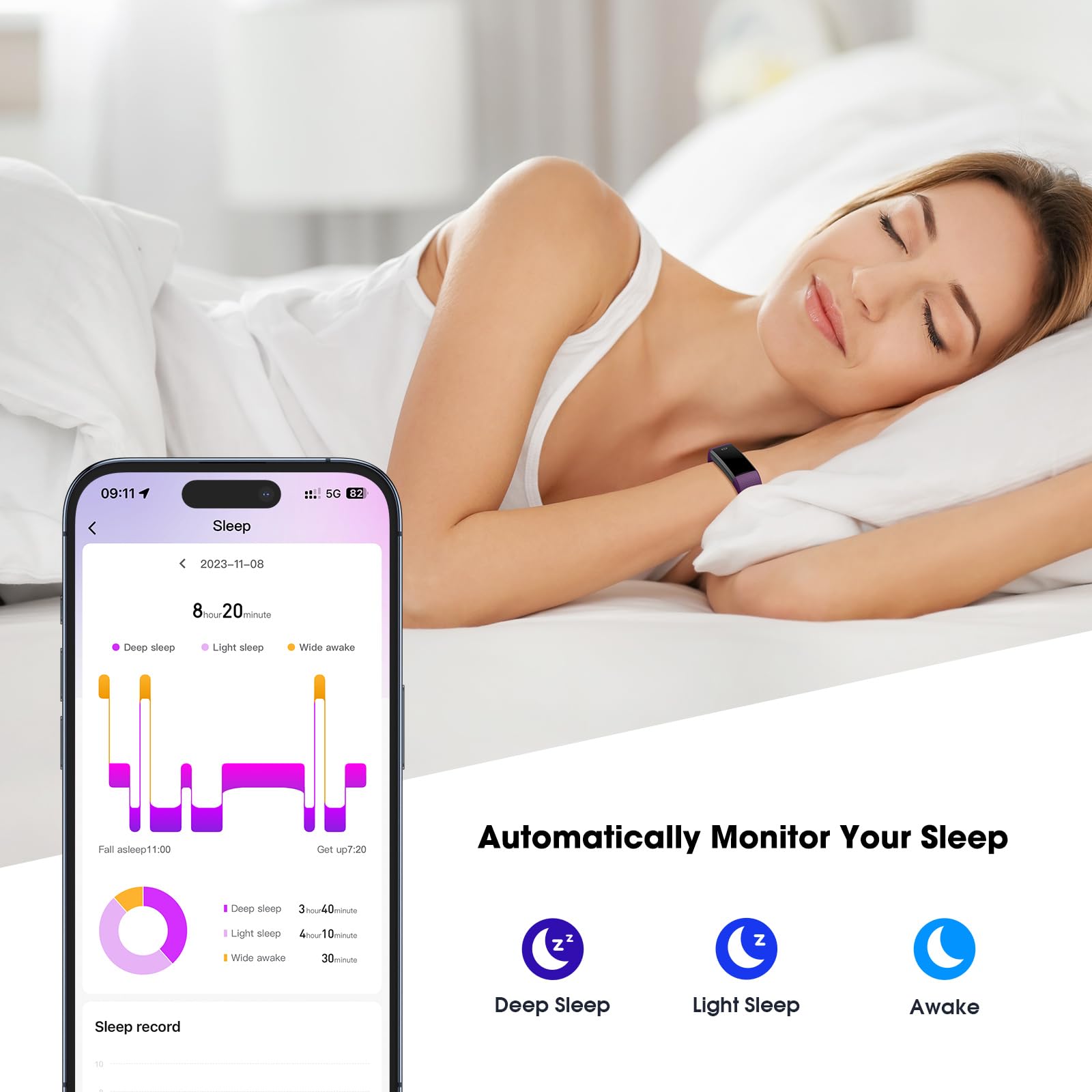 Stiive Fitness Tracker with Heart Rate Monitor & Sleep Tracking, IP68 Waterproof Activity Tracker Watch, Pedometer & Calorie Counter for Women & Men - Perfect for Running, Gym & Daily Health Monitoring
