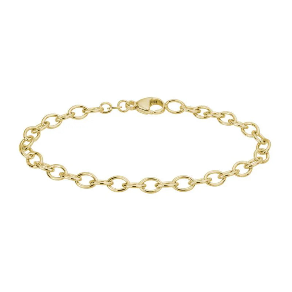 14K Gold Cable Link Bracelet for Women - 7.5 Inch Adjustable Luxury Jewelry Gift for Anniversary, Birthday & Special Occasions - Perfect for Everyday Wear, Date Nights & Formal Events