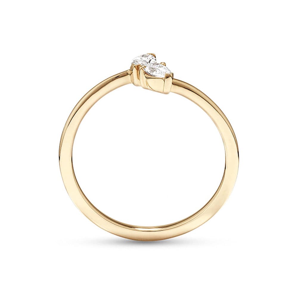 Lab Grown Diamond Toi et Moi Promise Ring - Marquise & Pear Cut - Perfect for Engagement, Anniversary & Romantic Gifts
