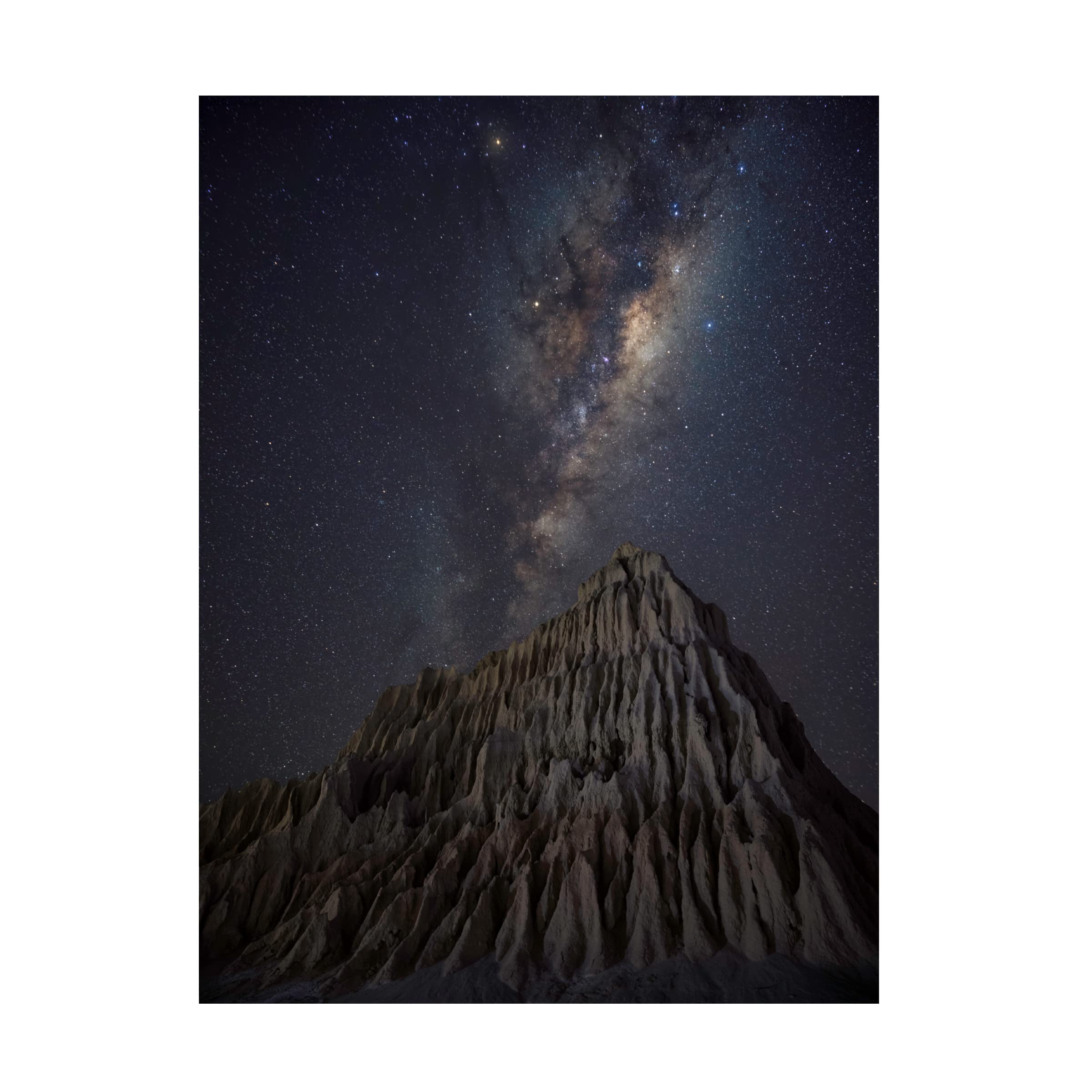 Trademark Fine Art 'Pyramid In Mungo' Canvas Wall Art Print by Jingshu Zhu - Modern Abstract Painting for Living Room, Bedroom & Office Decor