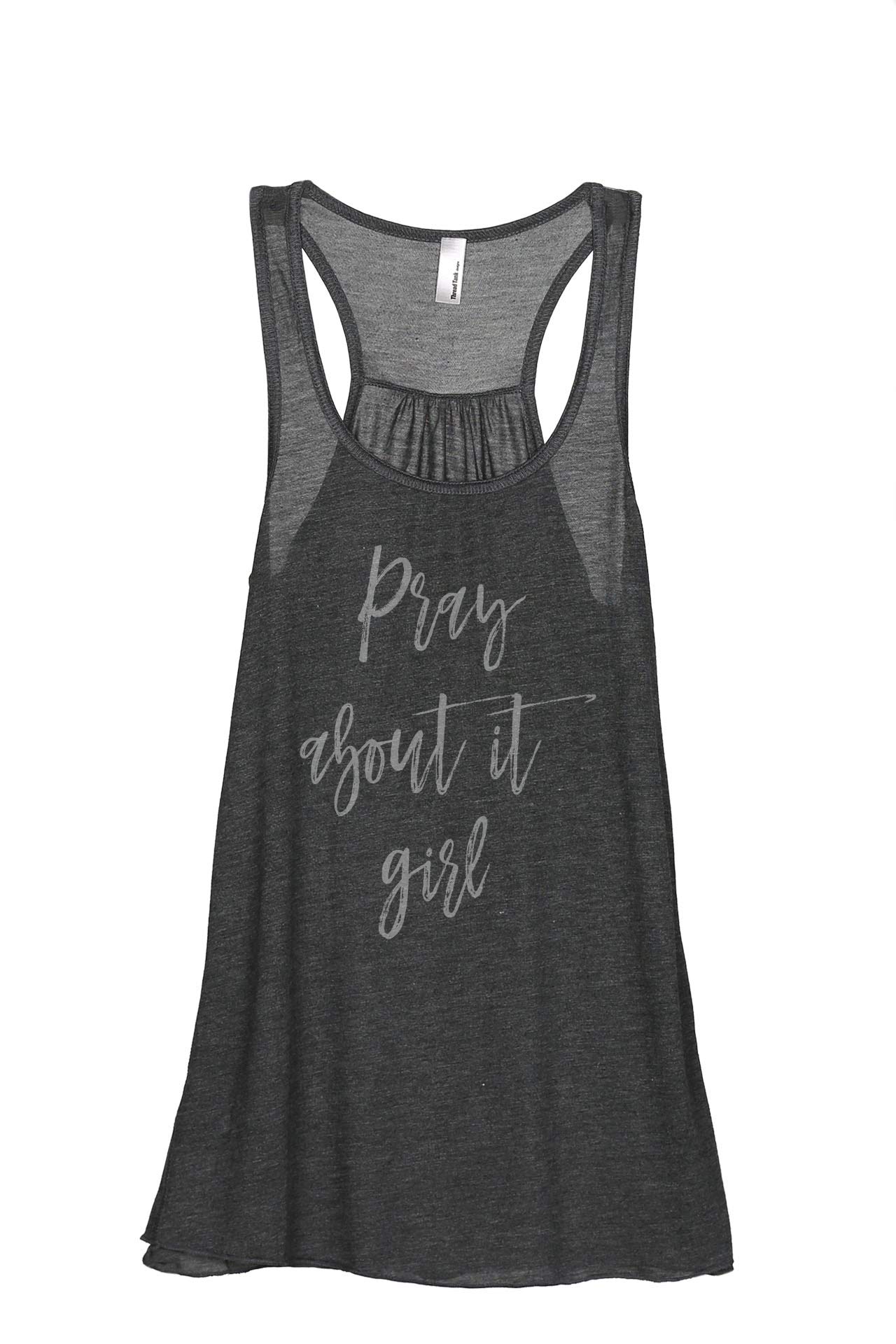 Pray About It Girl Women's Sleeveless Flowy Racerback Tank Top - Comfortable Summer Casual Wear for Gym, Beach & Everyday Outfits