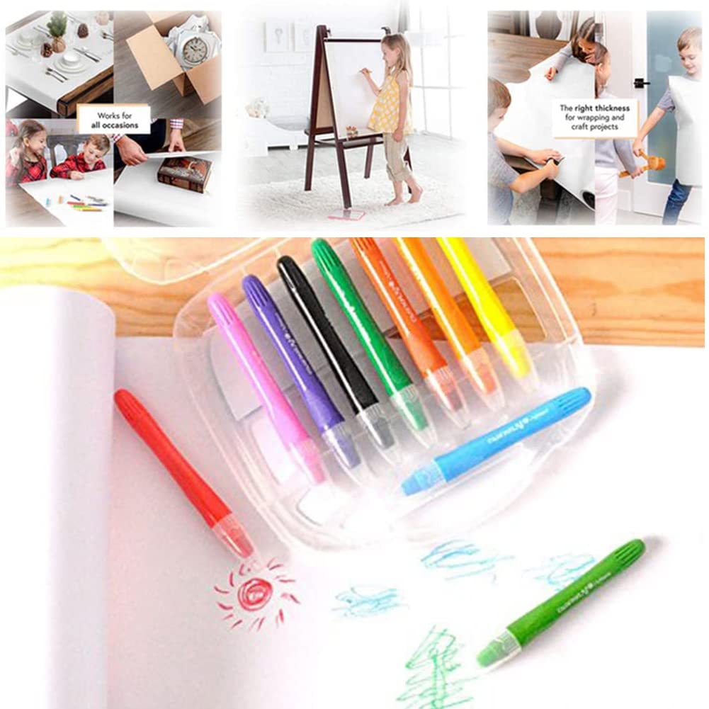 PALUDO White Drawing Paper Roll - 22.5 cm x 10 m, 85 g/m² Sketch Paper for Kids Artists | Perfect for Easel Painting, Classroom Projects, Home Crafting & DIY Art Activities