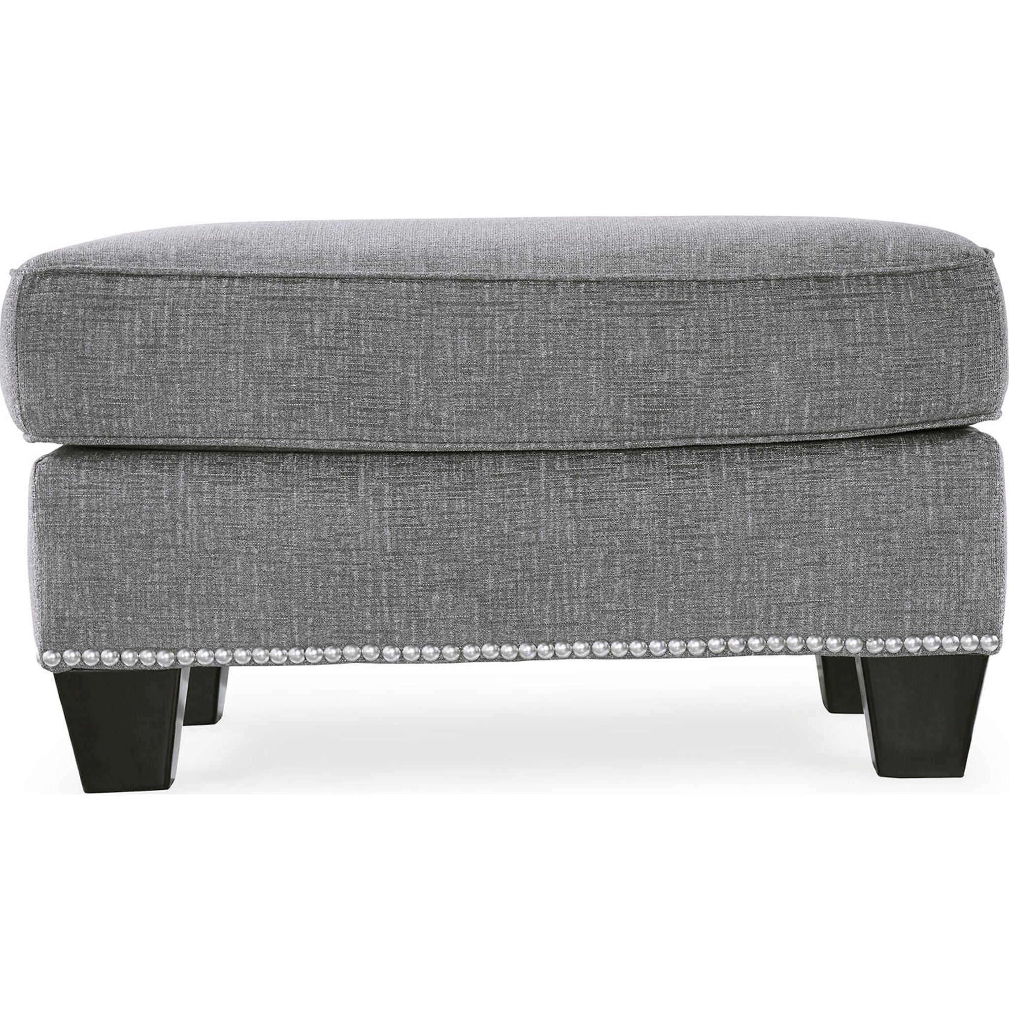 Barrali Ottoman Storage Bench with Tufted Upholstery - Modern Footrest Pouf for Living Room, Bedroom & Entryway - Soft Gray (Fog) - Perfect for Extra Seating & Home Decor