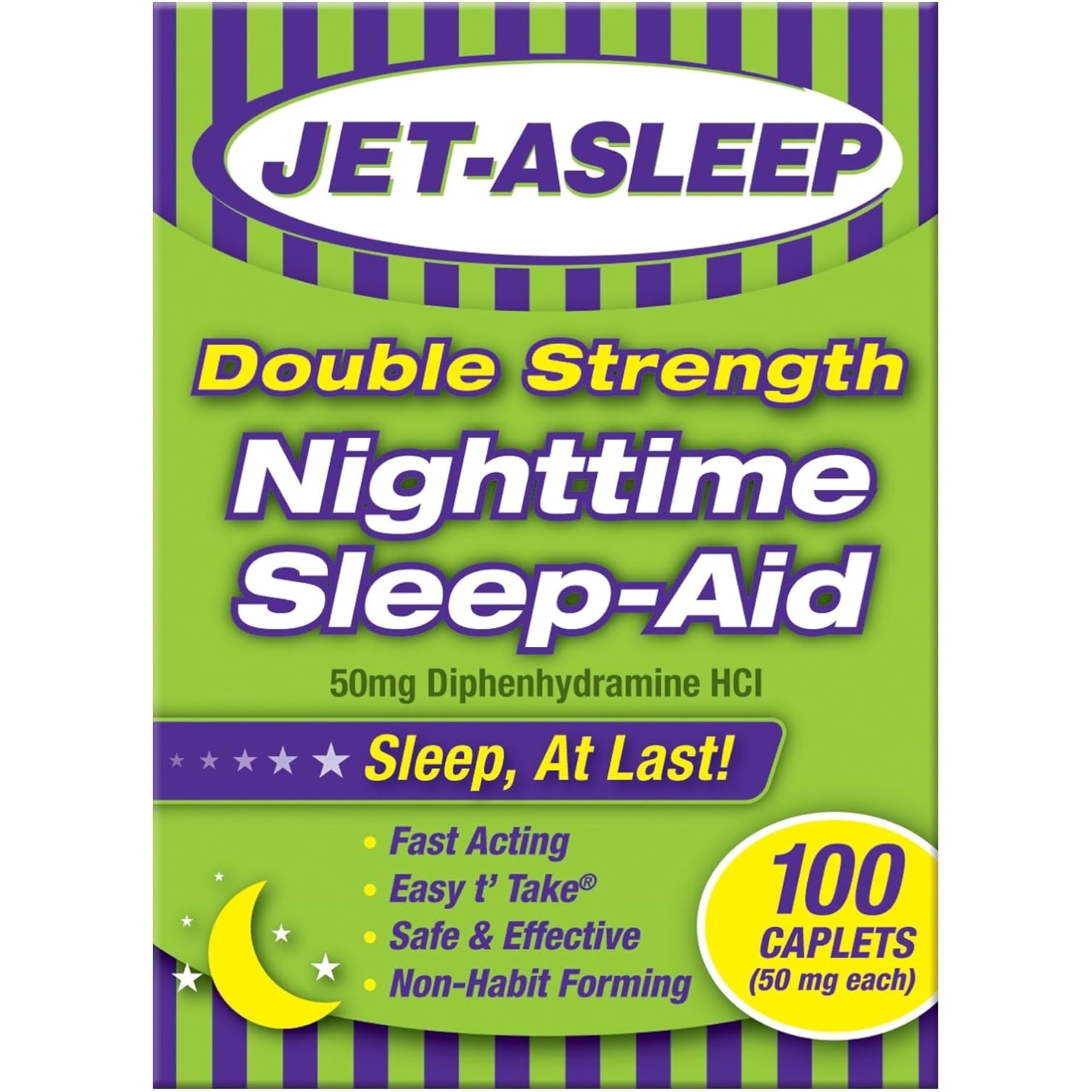 Double Strength Nighttime Sleep Aid - 100 Tablets (4 Pack) | Fast-Acting Melatonin & Herbal Blend for Deep, Restful Sleep | Perfect for Travel, Jet Lag & Insomnia Relief