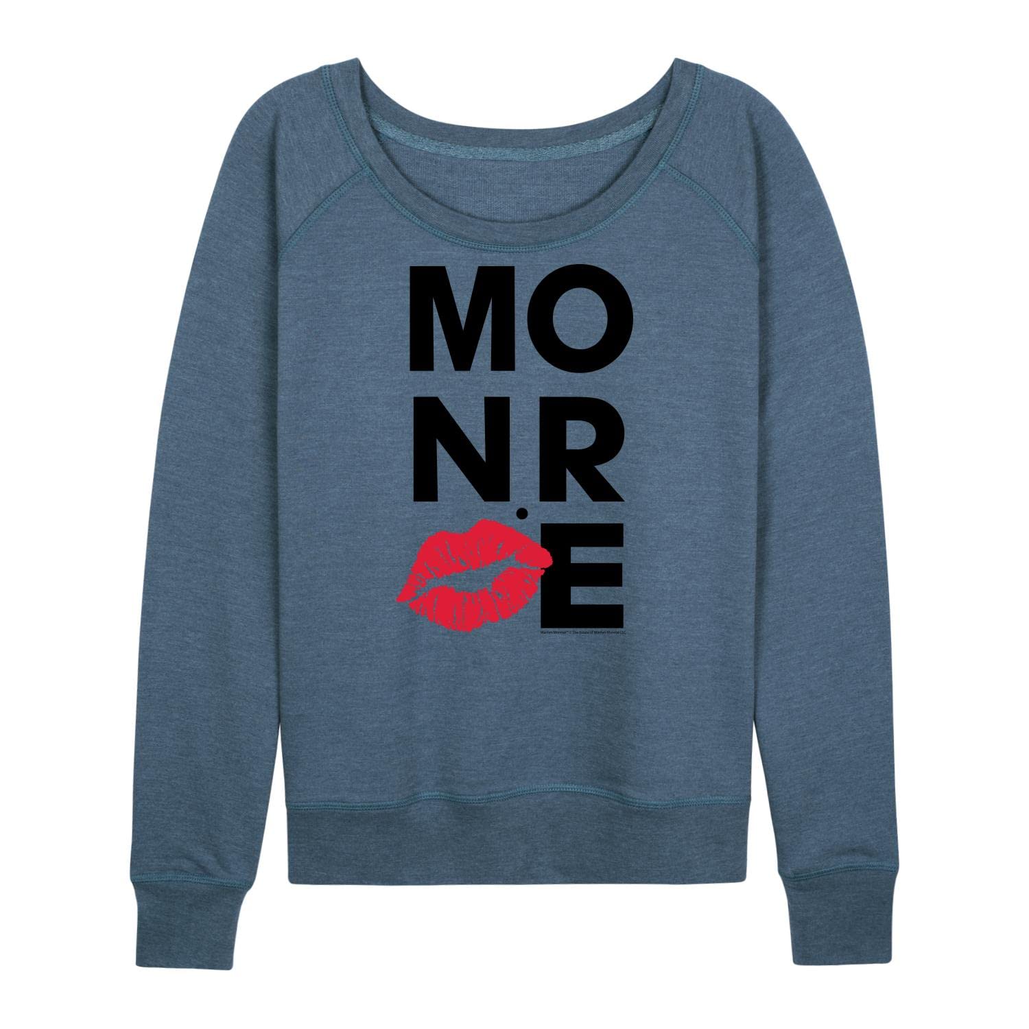Marilyn Monroe Women's Lightweight French Terry Pullover Hoodie - Soft Casual Sweatshirt for Lounge, Streetwear & Vintage Fashion