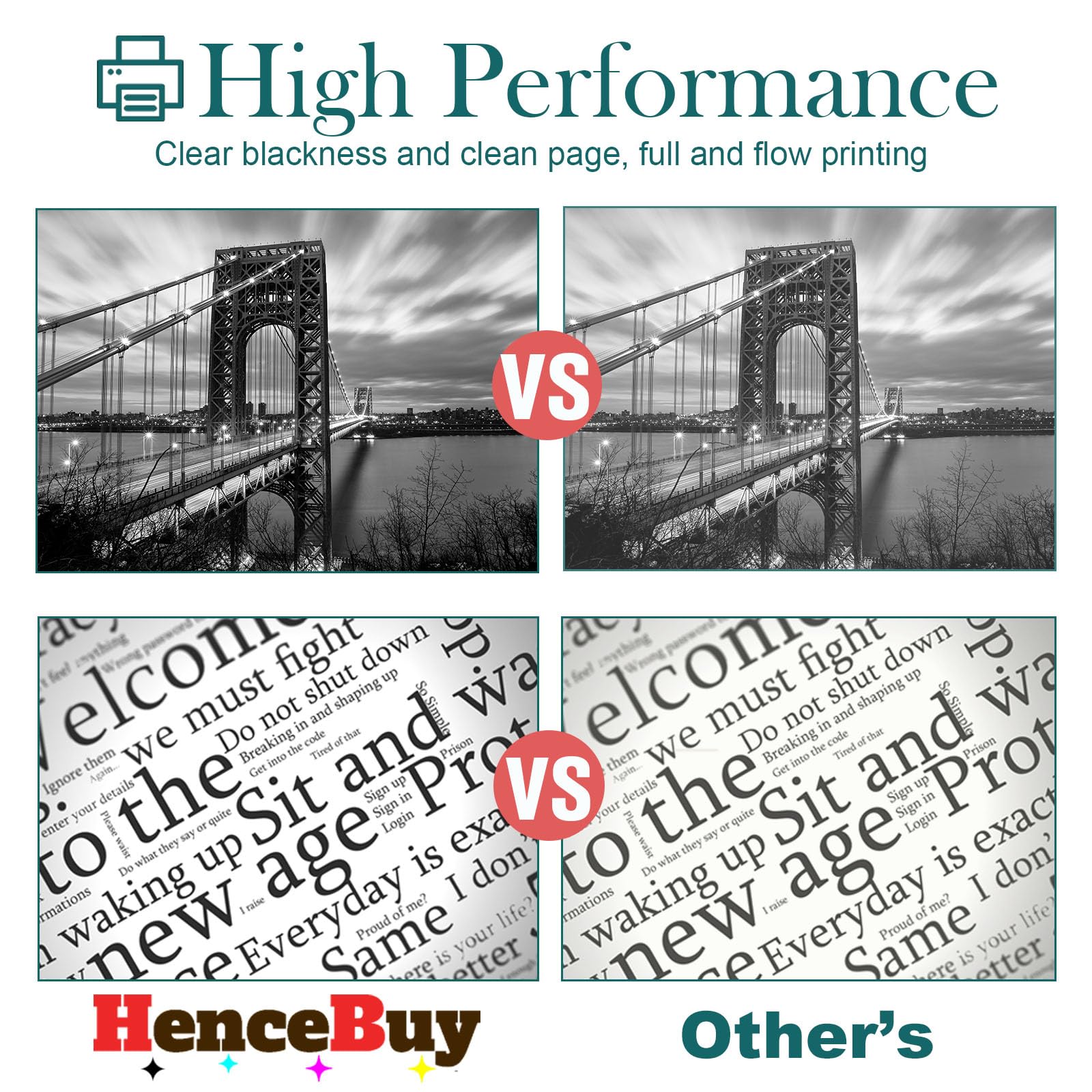 HenceBuy 106A Black Toner Cartridge for HP Printers - 1000 Pages (1 Pack) - Home & Office Use