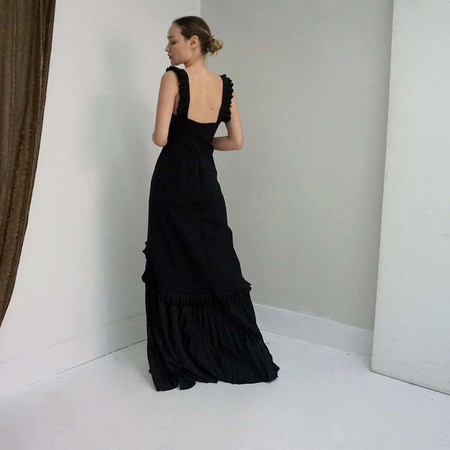Asagao Gown - Soft Black Kimono Robe for Women | Comfortable Loungewear for Spa, Yoga & Relaxation at Home