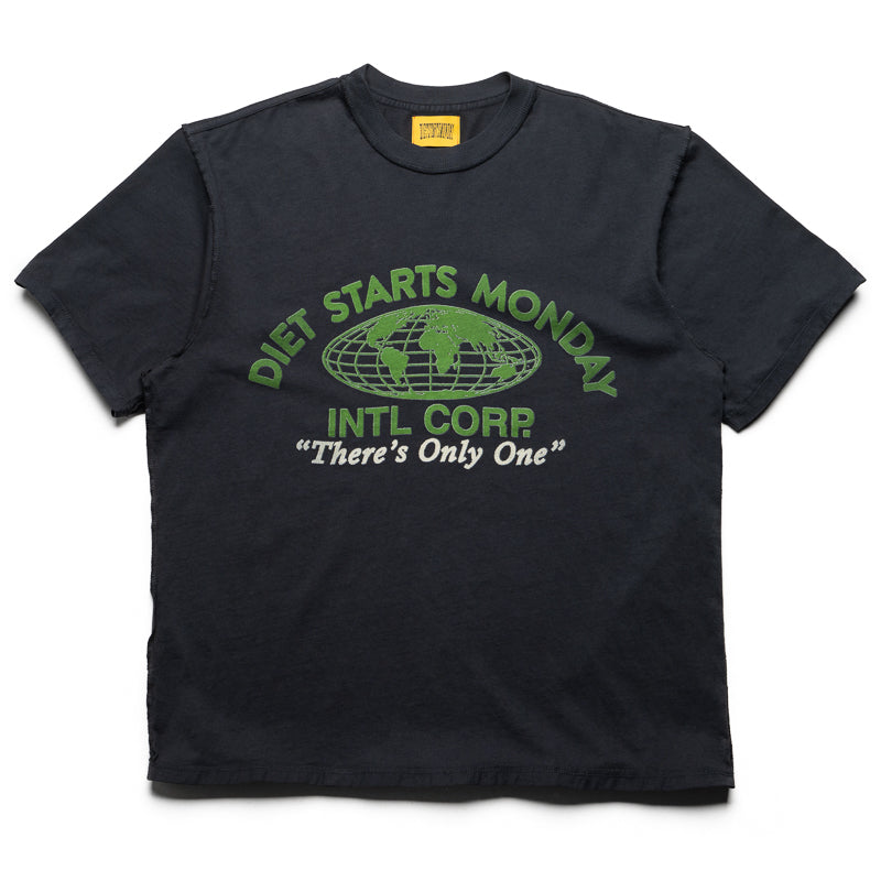 Diet Starts Monday Vintage Black Graphic Tee - Trendy Unisex T-Shirt for Casual Wear & Gym Outfits