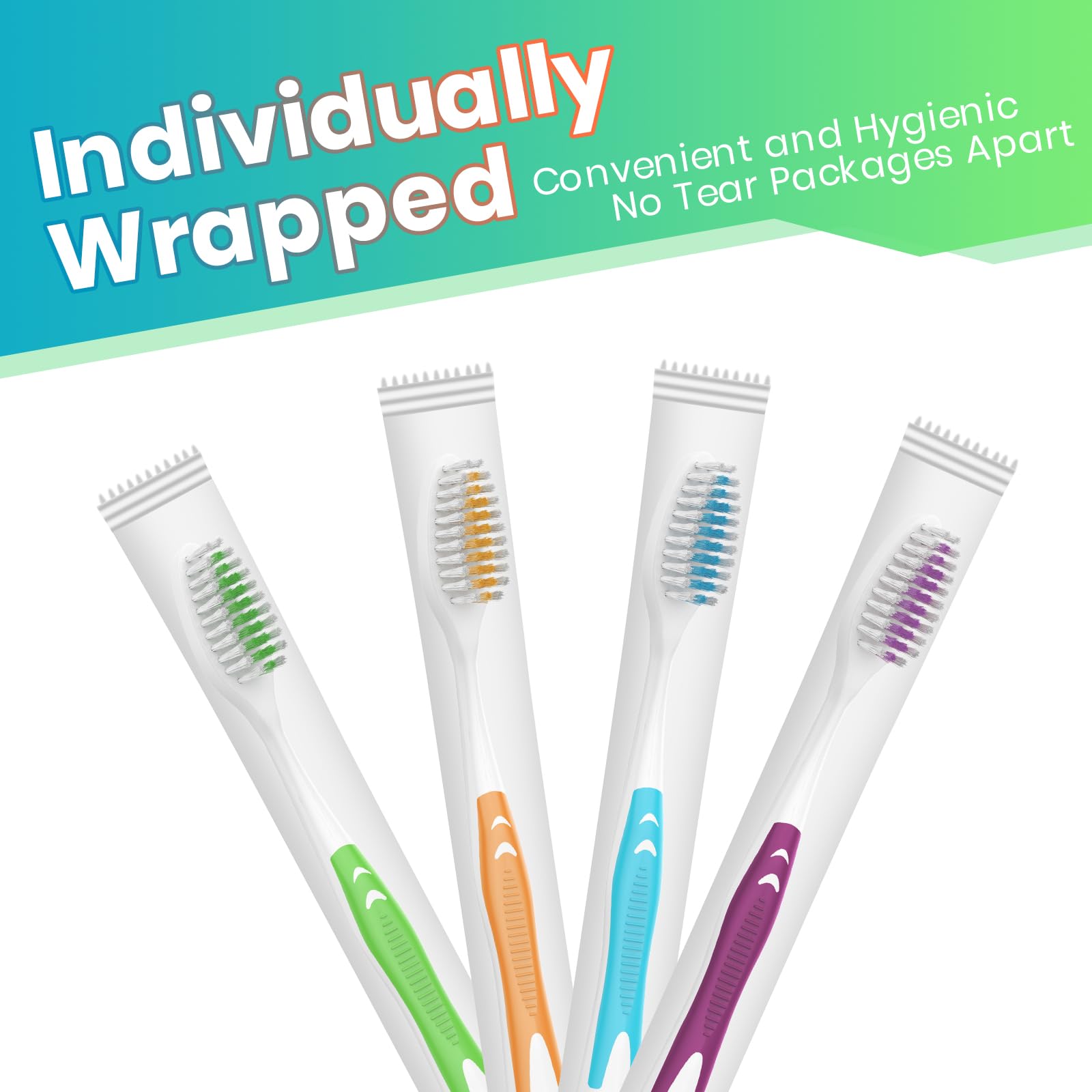 35 Pack Bulk Toothbrushes - Individually Wrapped Soft Bristle Toothbrushes for Adults & Kids | Travel, Hotel, Emergency & Donation Supplies | Disposable Dental Care Essentials for Home, School & Office Use