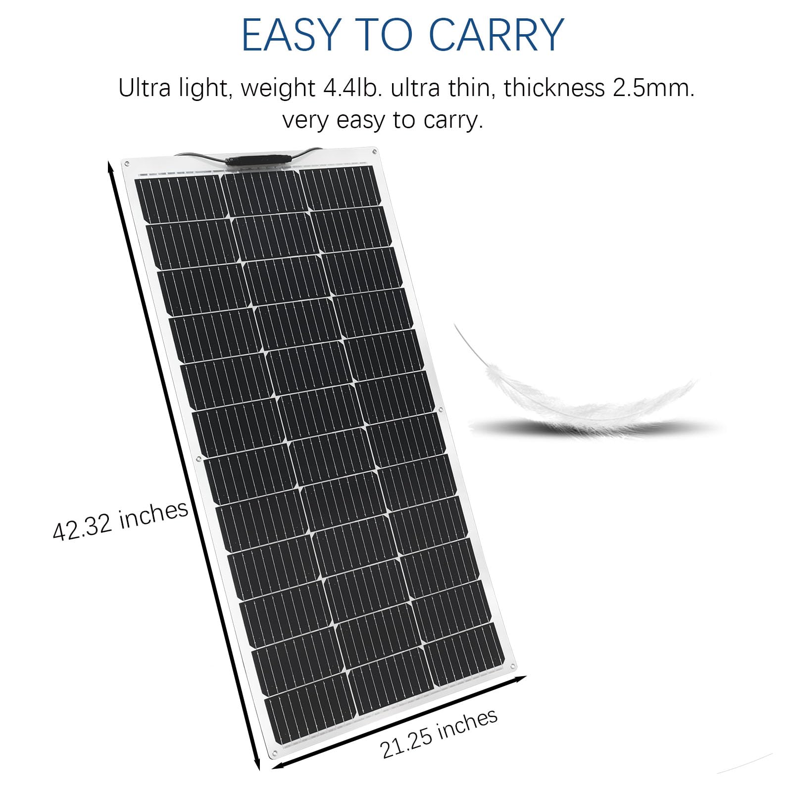 200W Flexible Solar Panel Kit - 2pcs 100W Monocrystalline Solar Panels with Charge Controller & PV Connector for RV, Boat, Cabin, Tent, Car, Trailer - Perfect for Off-Grid Power & 12V Battery Charging