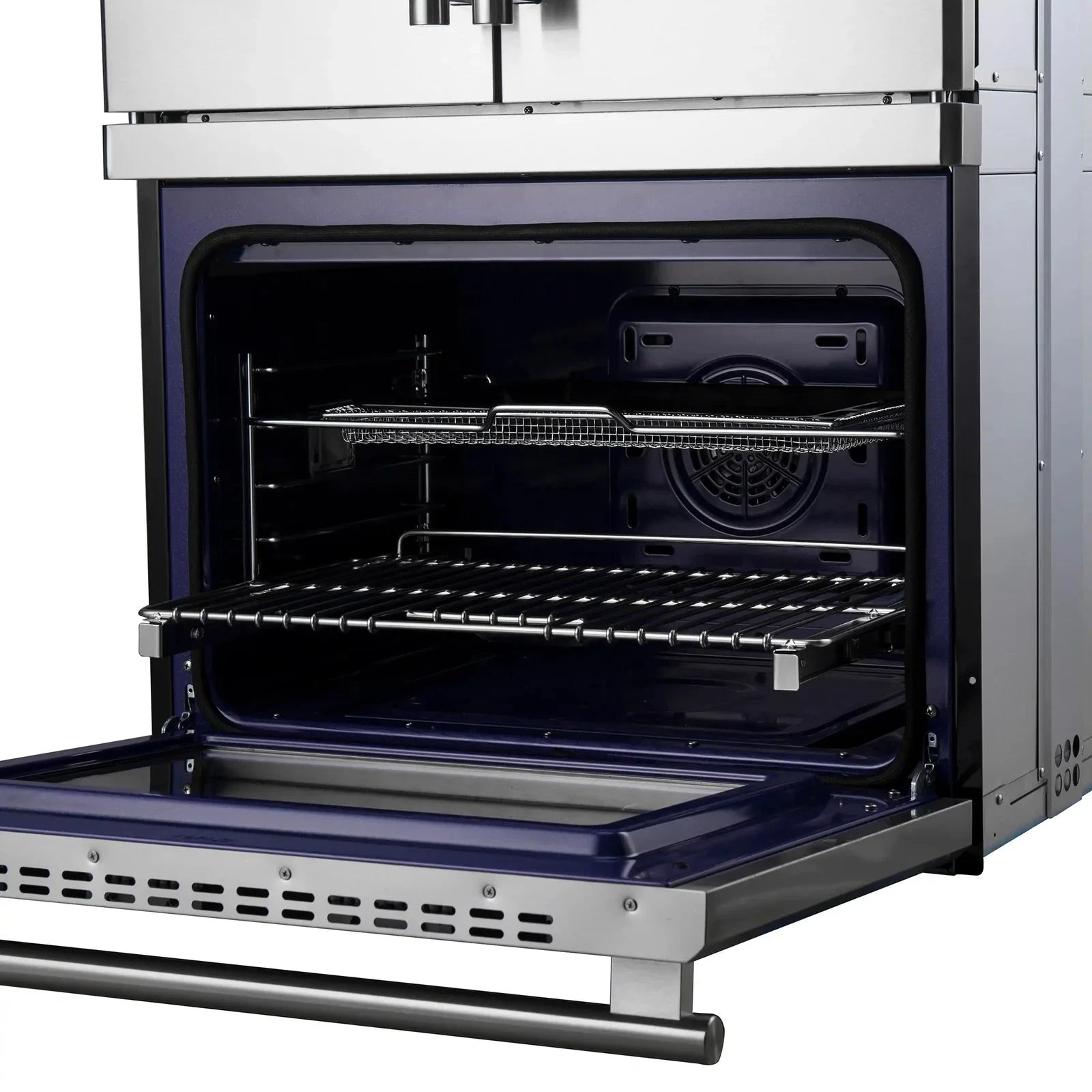 Forno Gallico 30 Inch Electric French Door Double Oven with Convection - Stainless Steel FBOEL1388 for Baking, Roasting & Entertaining