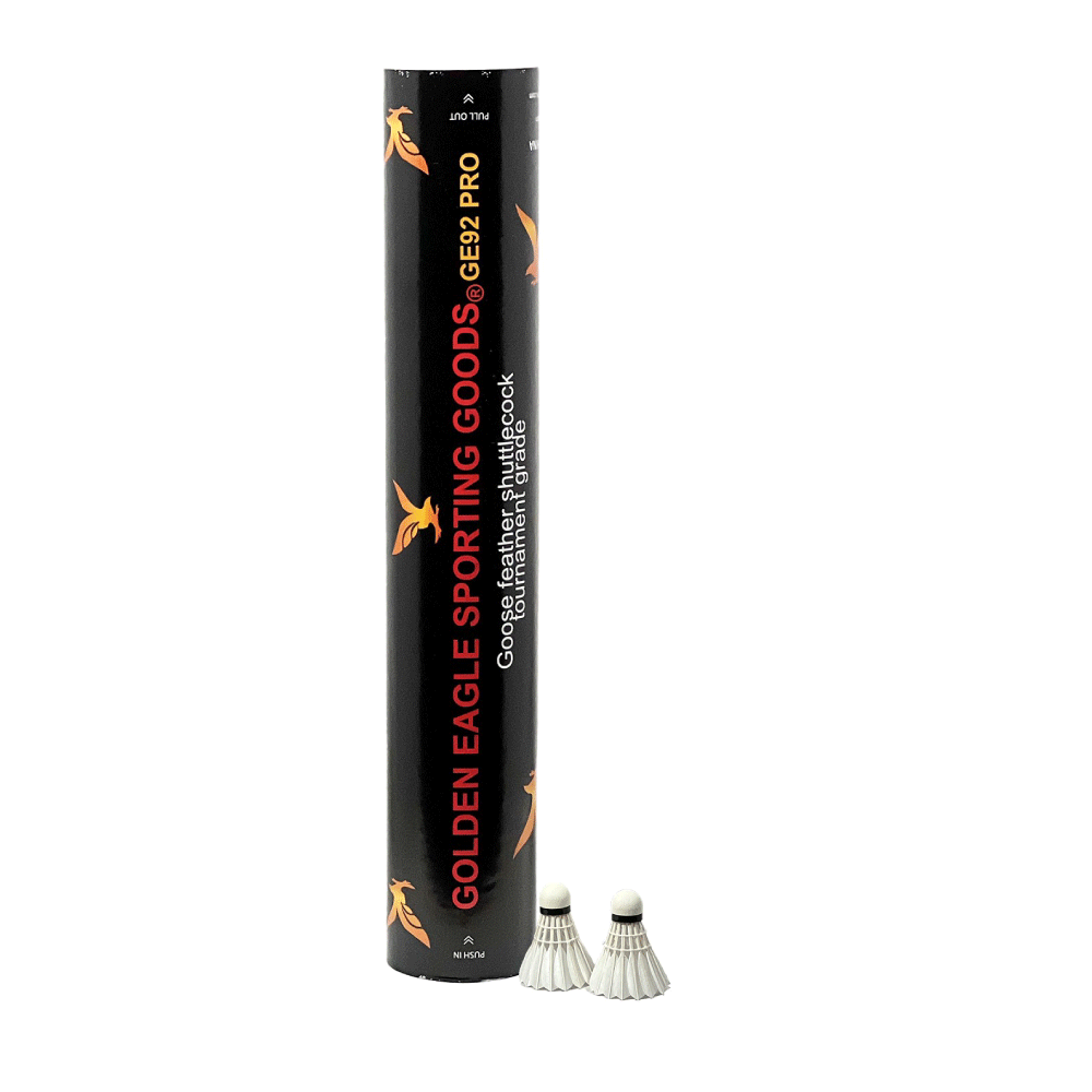 Premium GE92 Pro Golden Eagle Badminton Shuttlecocks - High-Quality Feather Birdies for Professional & Recreational Play - Perfect for Tournaments, Training & Backyard Games