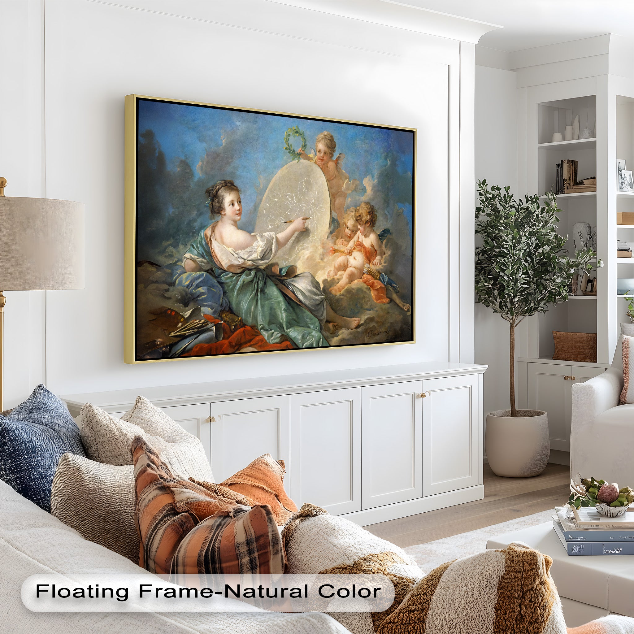 Rococo Oil Painting - Allegory of Art and Innocence | Hand-Painted Canvas Artwork for Home Decor & Wall Art | Perfect for Living Room, Bedroom, or Office
