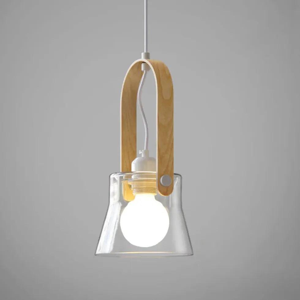Modern Clear Glass Pendant Light for Dining Room - Elegant Hanging Chandelier for Kitchen Island, Breakfast Nook & Home Decor