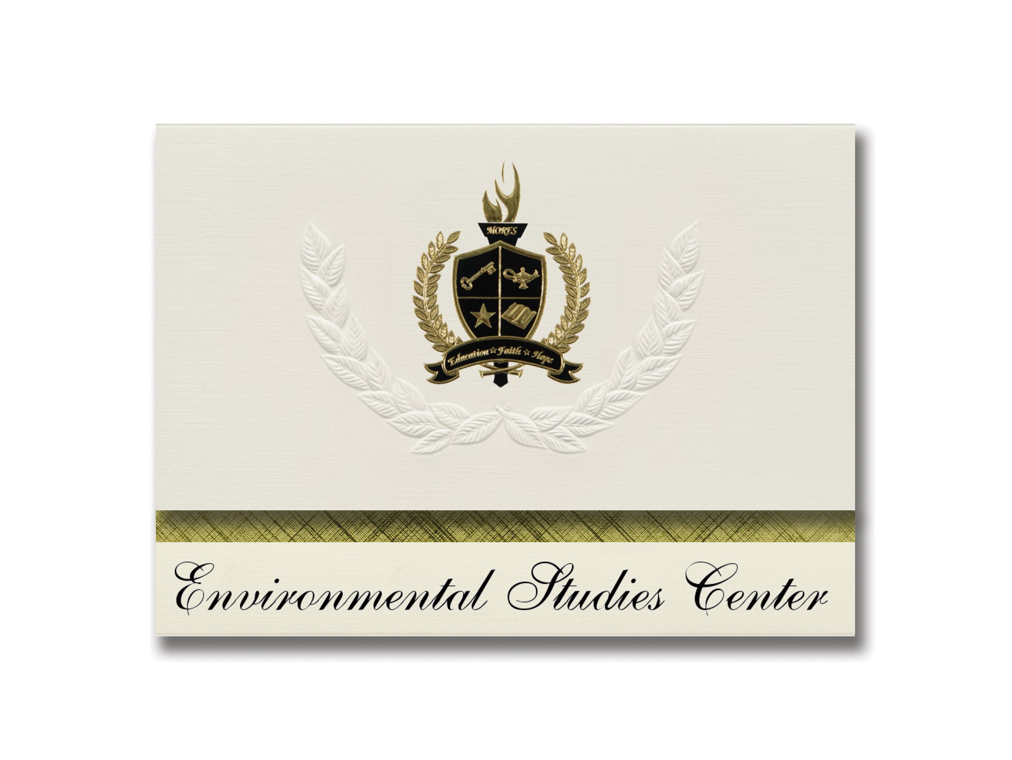Presidential Style Graduation Announcements - Elite Package of 25 with Gold & Black Metallic Foil Seal | Signature Announcements for Environmental Studies Center (Mobile, AL) | Perfect for College Graduation Ceremonies, Academic Achievements & Commencement Celebrations