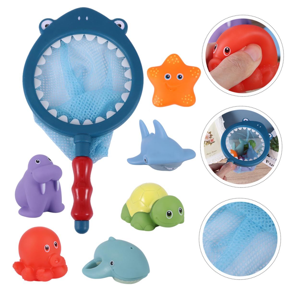 UPKOCH 6-Pack Blue Bath Toys for Kids - Funny Fountain Water Play Toys, Bathtub Accessories for Toddlers & Children - Perfect for Pool, Beach, and Bath Time Fun