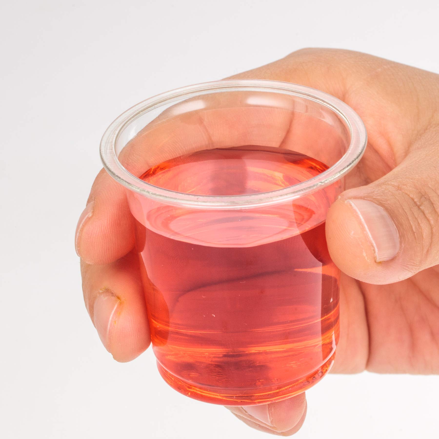 Golden Apple 2oz Clear Plastic Cups - Disposable Mini Shot Glasses for Jello Shots, Party Tumblers (50 Count, BPA Free) - Perfect for Cocktail Parties, Wedding Receptions & Birthday Celebrations