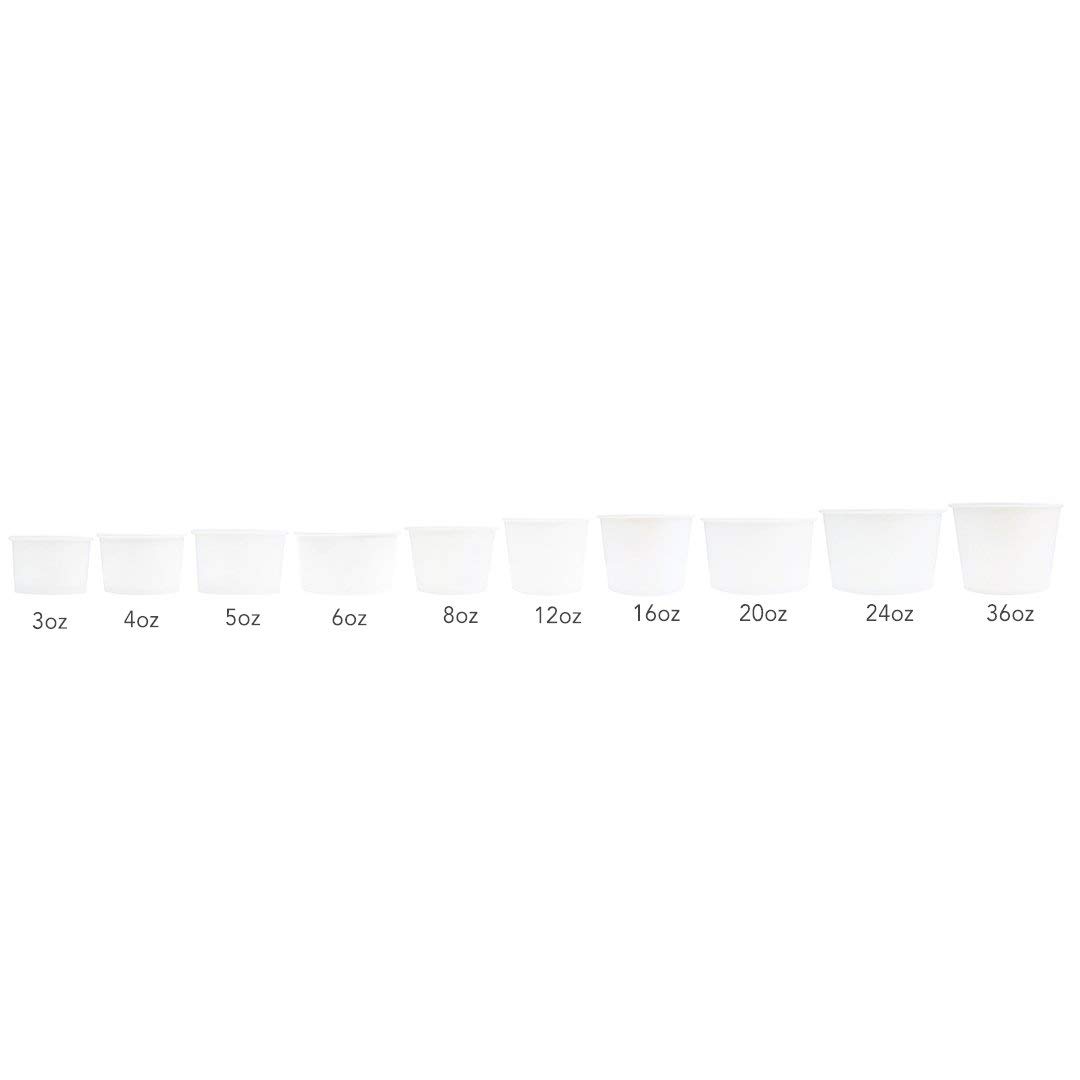 UNIQ 1000-Count 16 oz Polka Dot Paper Ice Cream Bowls - Rainbow Color Disposable Bowls for Hot/Cold Foods - Perfect for Ice Cream Bars, Frozen Desserts, Parties & Catering