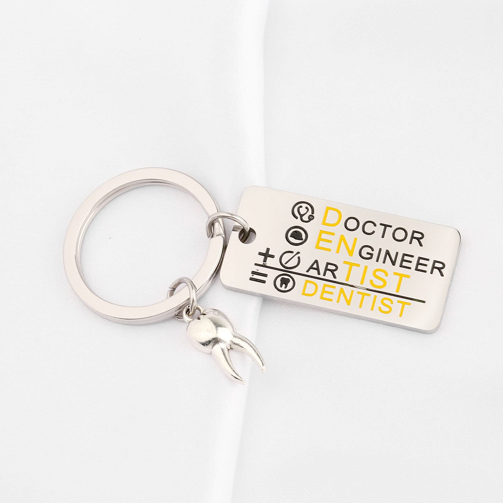 Funny Dentist Keychain - Cute Dental Hygienist Gift for Graduation, Orthodontist Jewelry - Perfect for Dental Students, Office Decor & Clinical Use