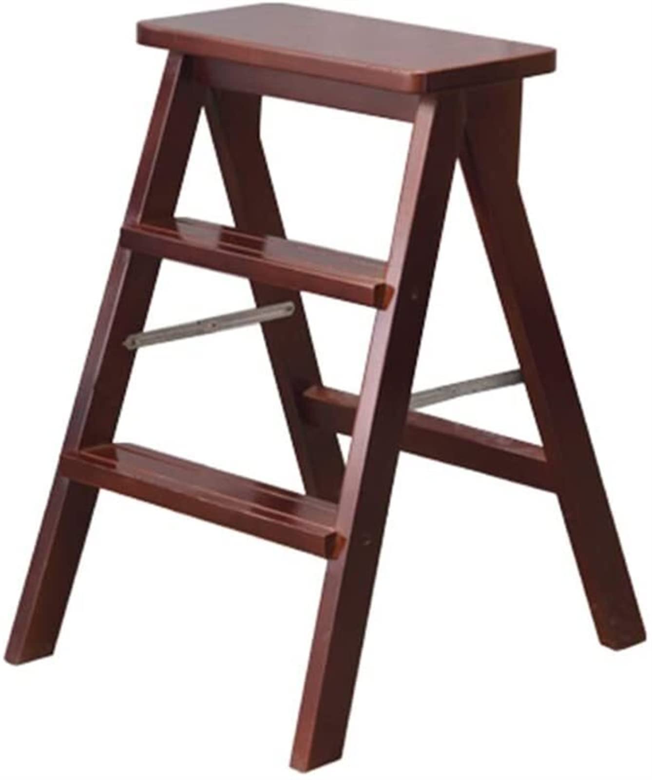 Foldable Step Stool - Solid Wood Portable Folding Stool for Kitchen, Dining Table, Bathroom | Non-Slip Stepladder & Small Chair | Perfect for Home, Office, and Outdoor Use