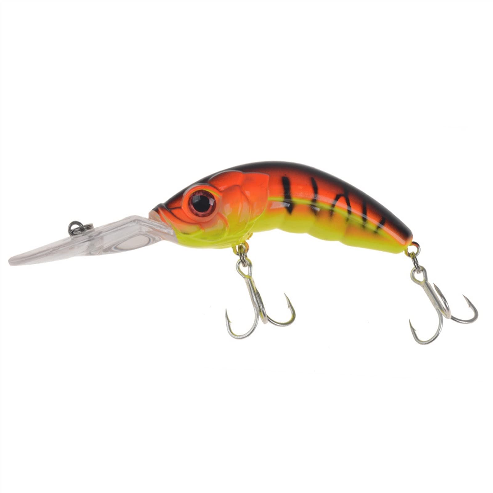 WSQSN 10-Piece 3D Eyes Wobbler Fishing Lures Set - 10cm/12.8g Freshwater Fishing Bait Tackle for Bass, Trout - Perfect for Lake, River & Pond Fishing (Color: 4)