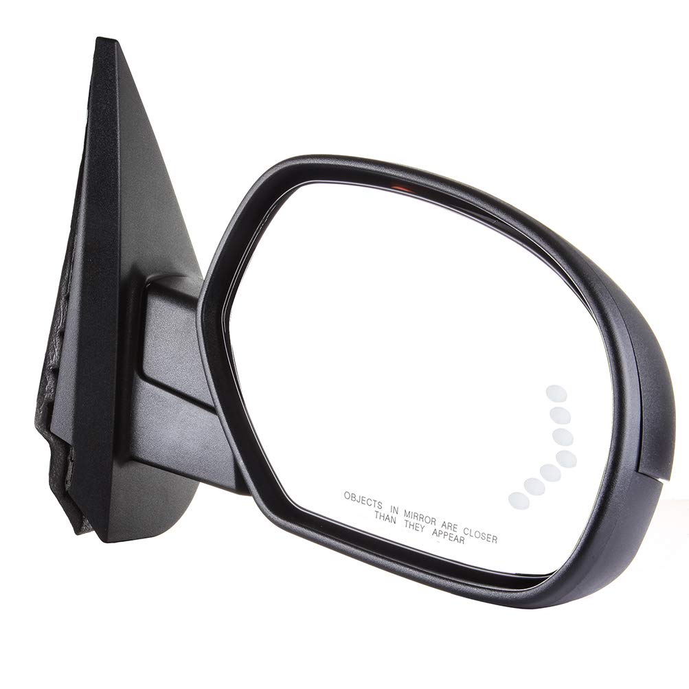 SCITOO Power Folding Heated Memory Signal Black Rear View Mirrors Pair for 2007-2013 Chevy Silverado & GMC Sierra 1500/2500/3500 HD - Enhanced Safety & Convenience for Highway Driving & Parking