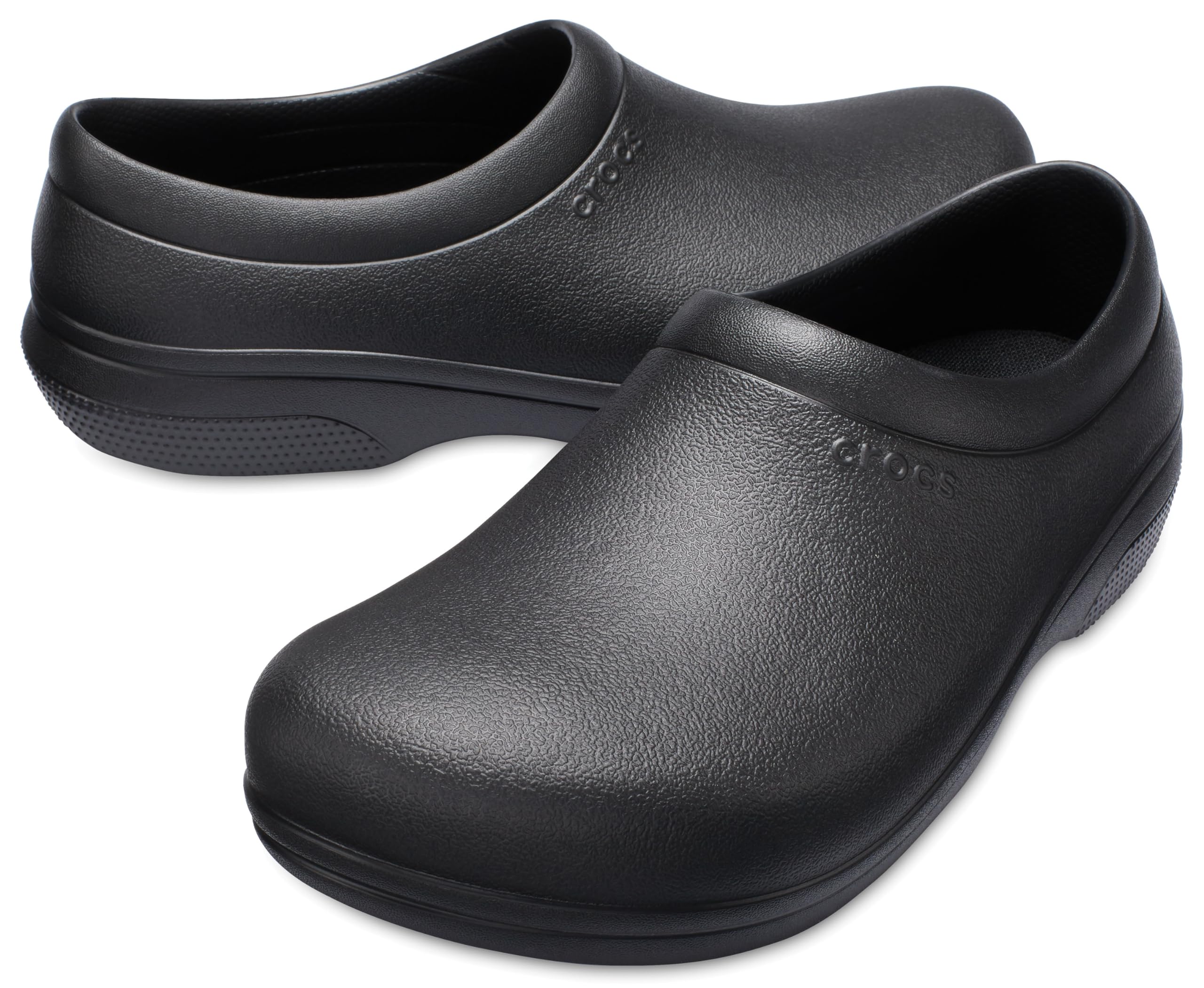 Crocs Unisex-Adult On The Clock Clogs - Slip Resistant Work Shoes for Men & Women - Comfortable Non-Slip Footwear for Nurses, Chefs & Healthcare Workers