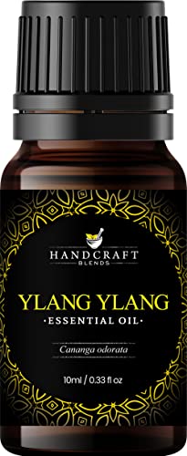 Premium 100% Pure Ylang Ylang Essential Oil - Handcrafted Natural Therapeutic Grade for Diffusers, Aromatherapy & Massage - 10ml Bottle for Relaxation, Stress Relief & Skin Care
