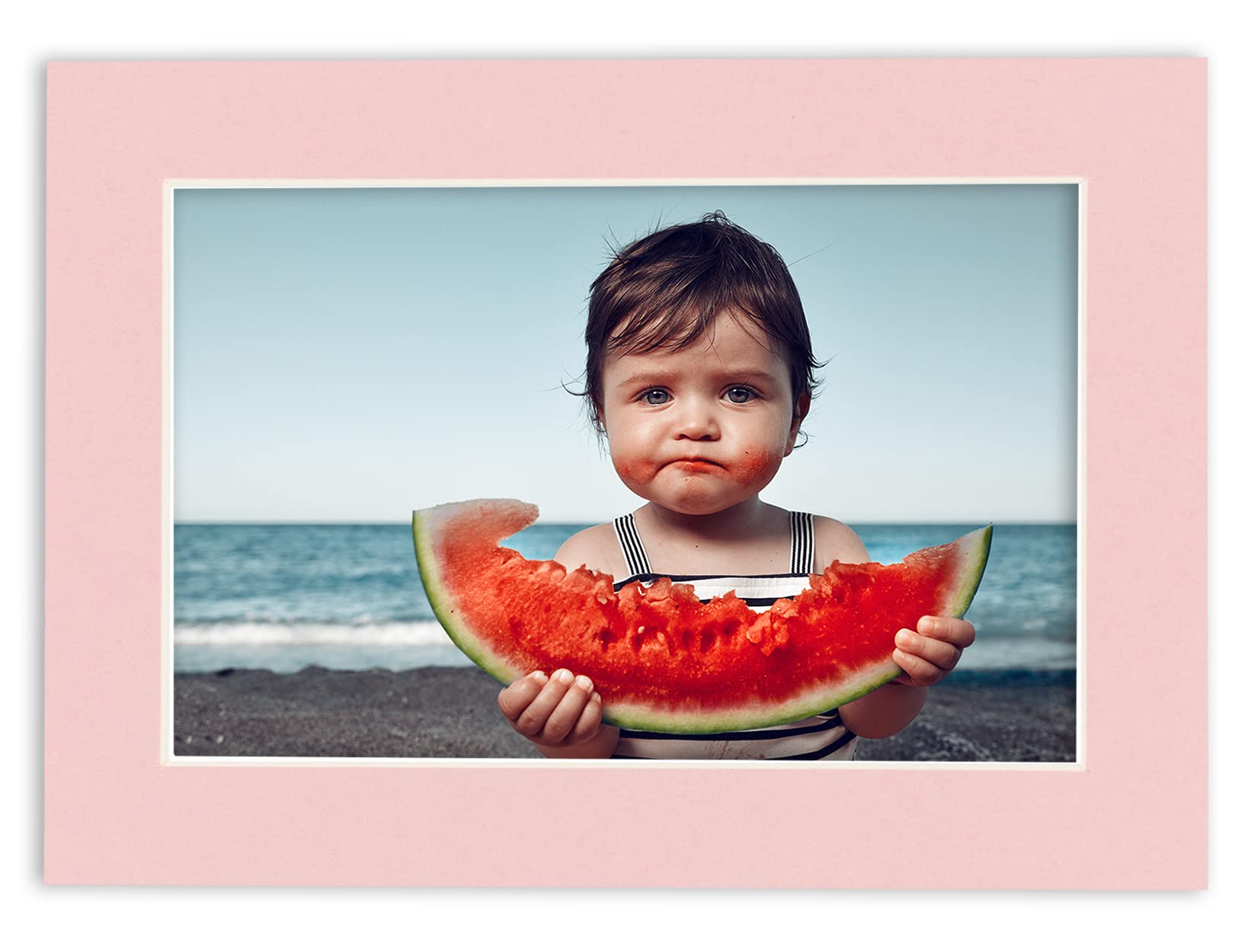 24x30 Acid-Free Pink Bevel Cut Matboard for 20x24 Photos - 4-Ply Thick with Backing Board & Self-Seal Crystal Clear Photo Bag - Perfect for Picture Framing, Art Displays, Home Decor and Professional Photography Presentations