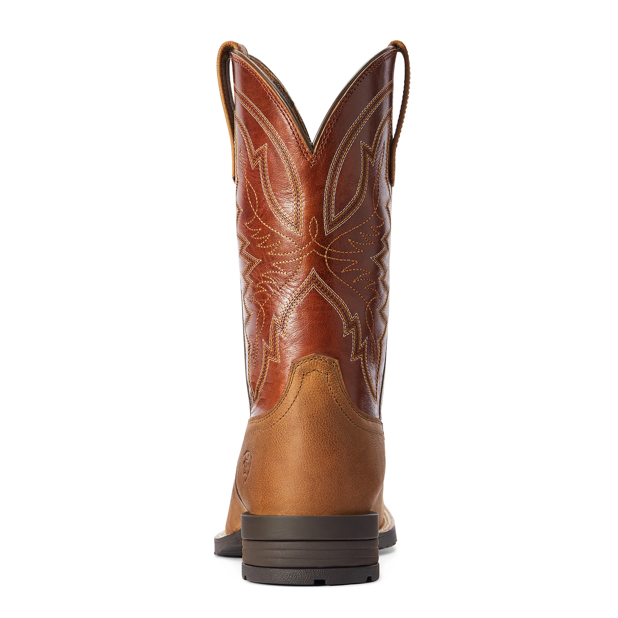 Ariat Men's Hybrid Ranchwork Western Boots - Sorrel & Red Square Toe - Durable Work & Casual Cowboy Boots for Ranch, Riding & Outdoor Activities