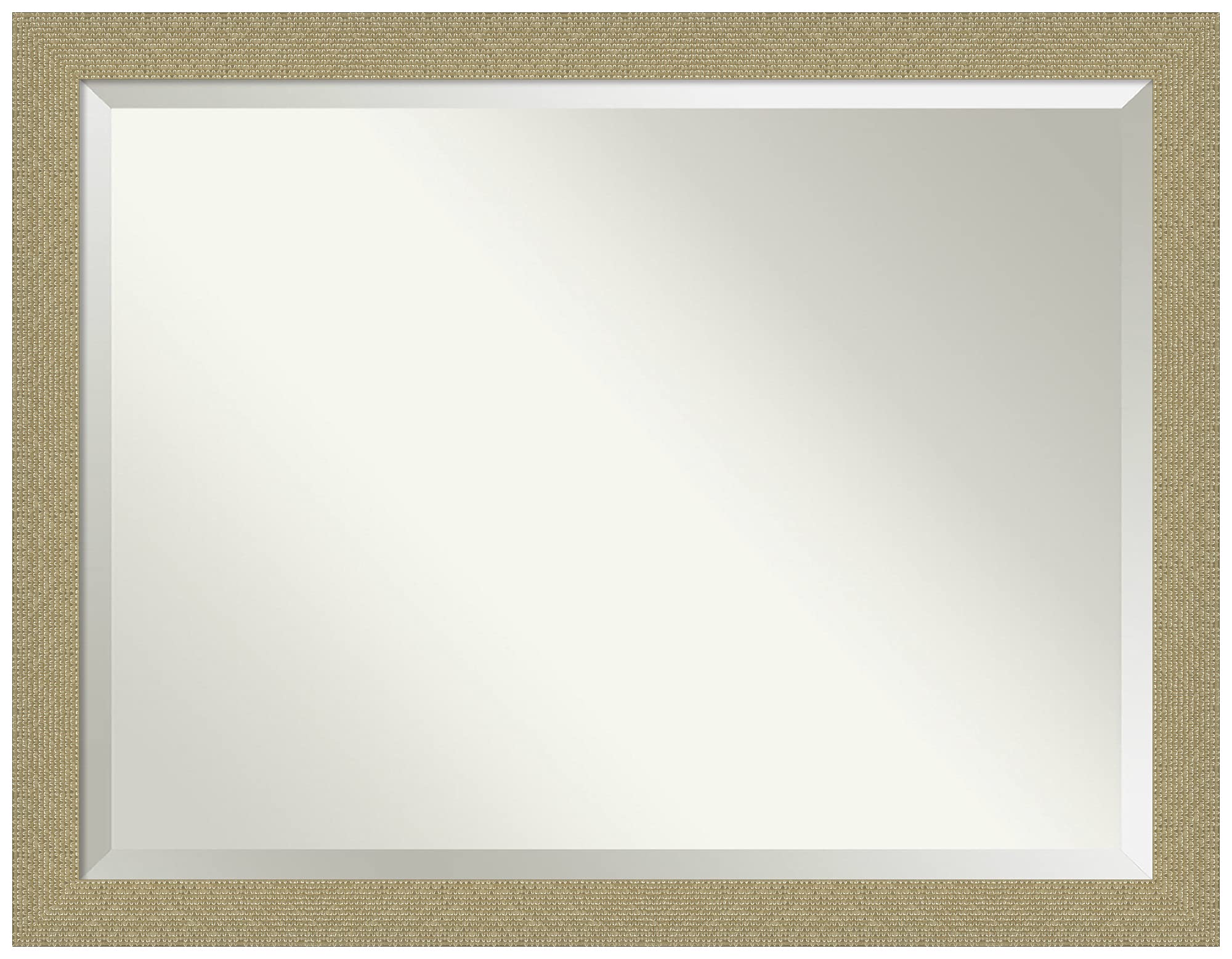 Amanti Art 34x44 Inch Gold Mosaic Rectangle Bathroom Mirror with Beveled Edge - Over Sink Vanity Mirror for Horizontal or Vertical Hanging - X-Large Casual Frame Wall Decor - Perfect for Bathroom, Powder Room, and Dressing Area - Made in USA