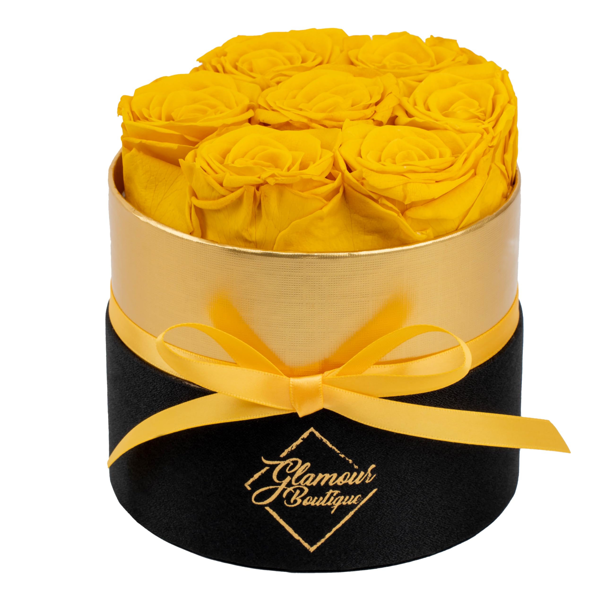 Eternal Preserved Roses in a Gift Box - Forever Roses for Women, Romantic Birthday Gifts for Her, Anniversary Present, Home Decor & Wedding Centerpiece - Yellow Preserved Flowers for Lasting Beauty