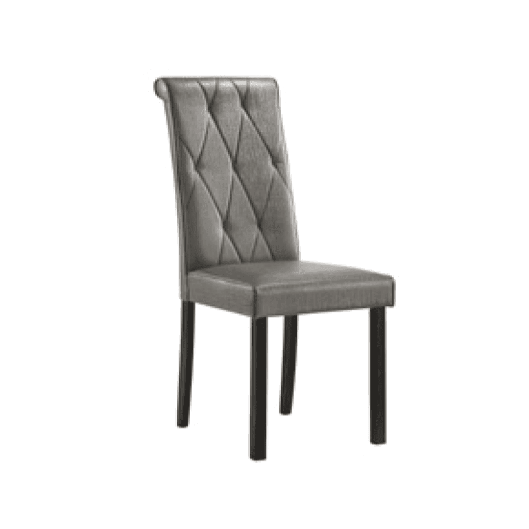 Jodia Faux Leather Dining Chairs - Set of 2 Modern PU Leather Kitchen Chairs with Metal Legs for Dining Room, Kitchen, Office, and Restaurant Use