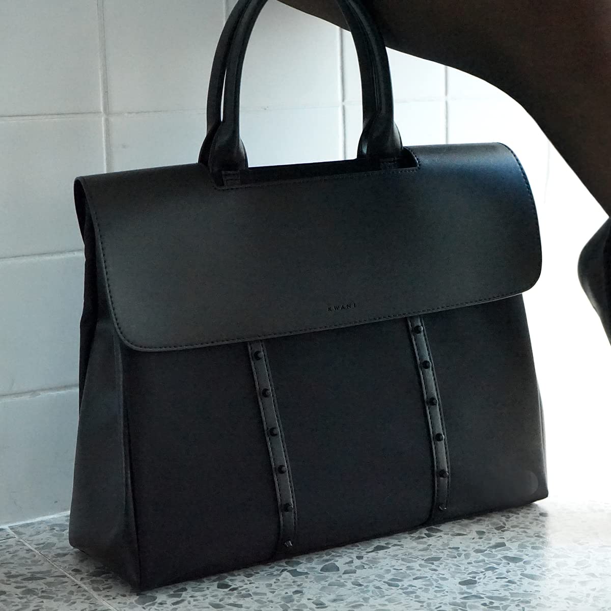 KWANI Ava Line PU Leather Hand Tote Bags for Women - Stylish & Durable Shoulder Bag for Work, Travel & Shopping