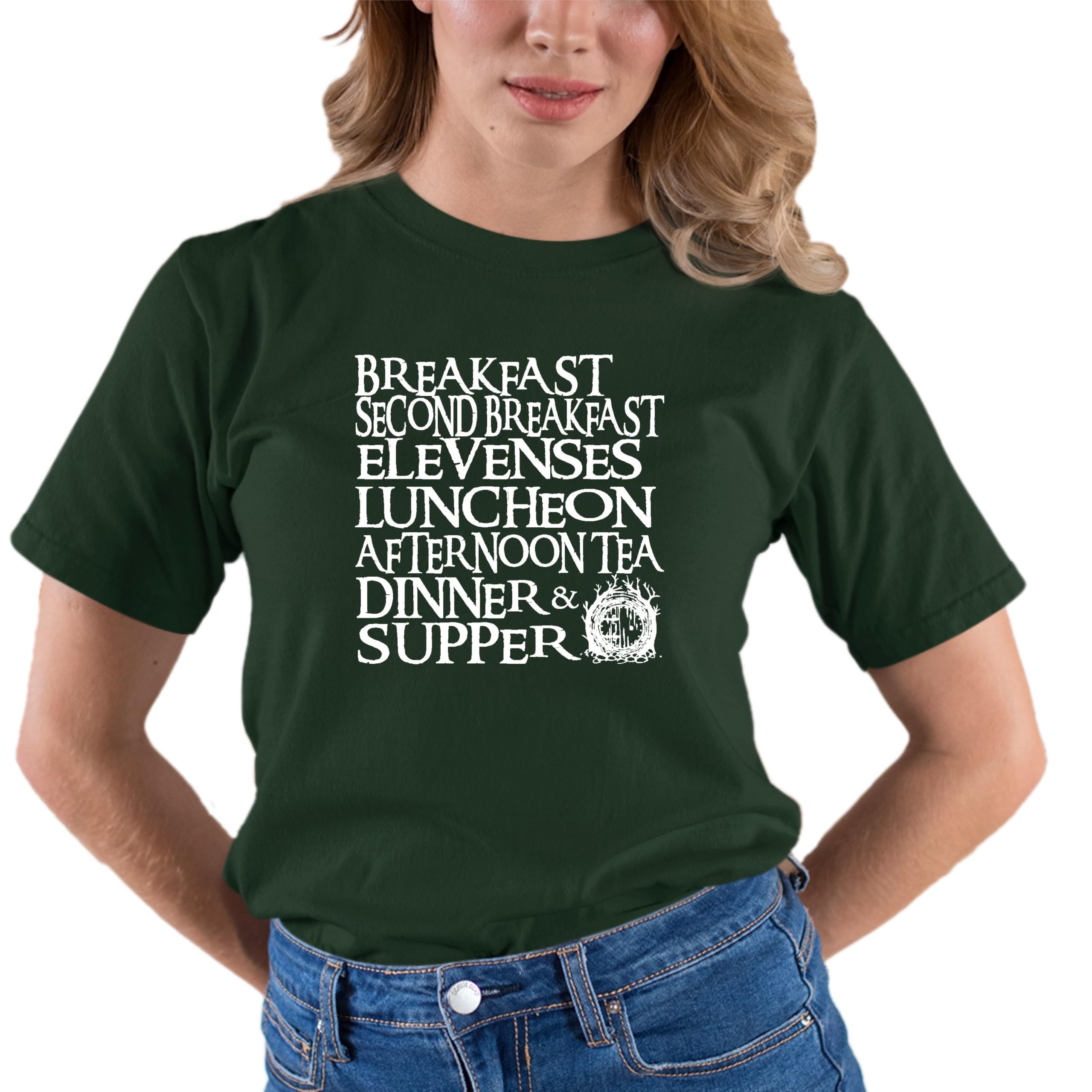 Go All Out Adult The Seven Daily Meals Graphic T-Shirt - Funny Food Lover Tee for Men & Women - Perfect for Casual Wear, Gifts, and Foodie Events
