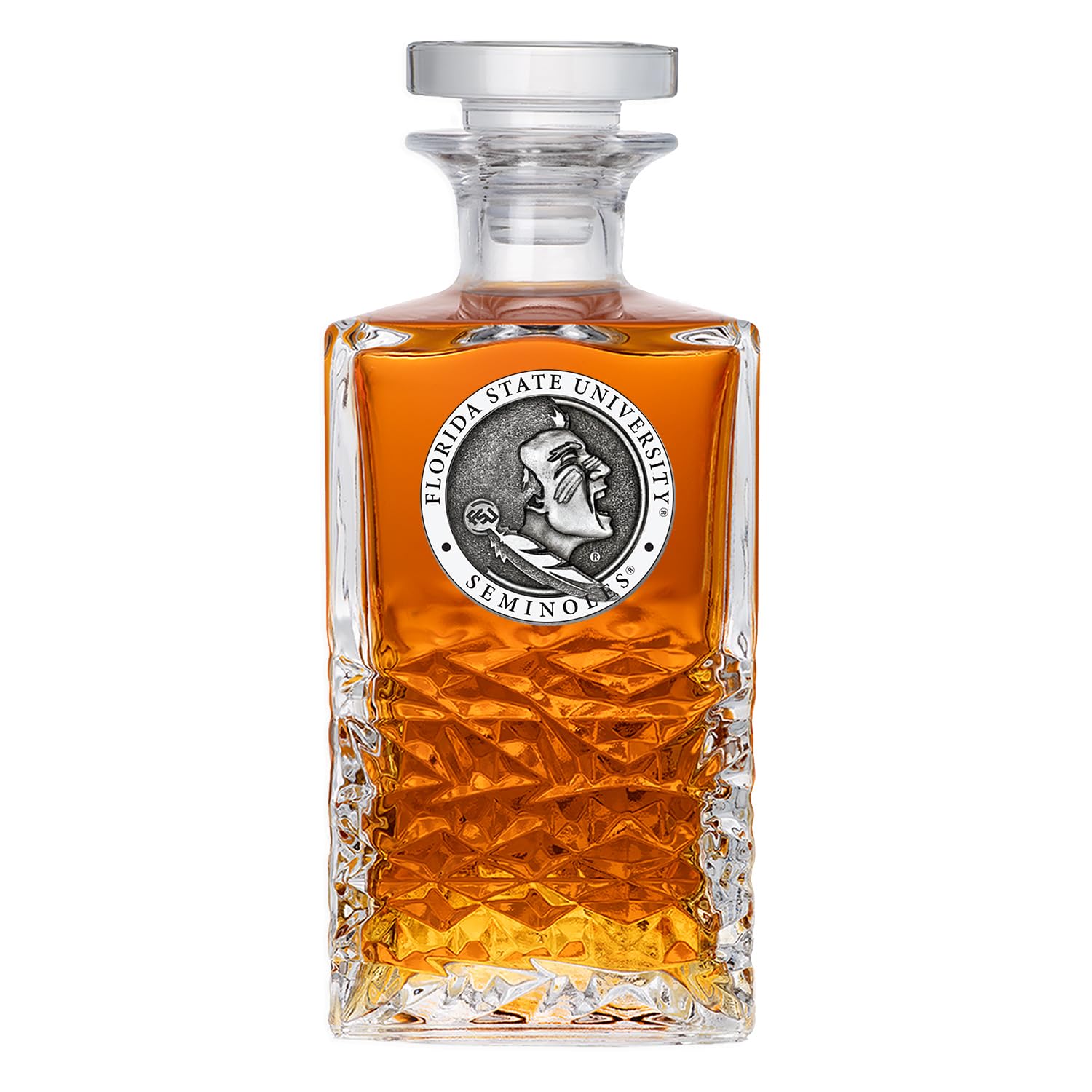 Florida State Heritage Decanter - 25oz Premium Liquor Pourer with Handcrafted Pewter Glass & Gift Box | Perfect for Bourbon, Whiskey & Cocktail Serving | Elegant Home Bar Accessory & Collector's Gift