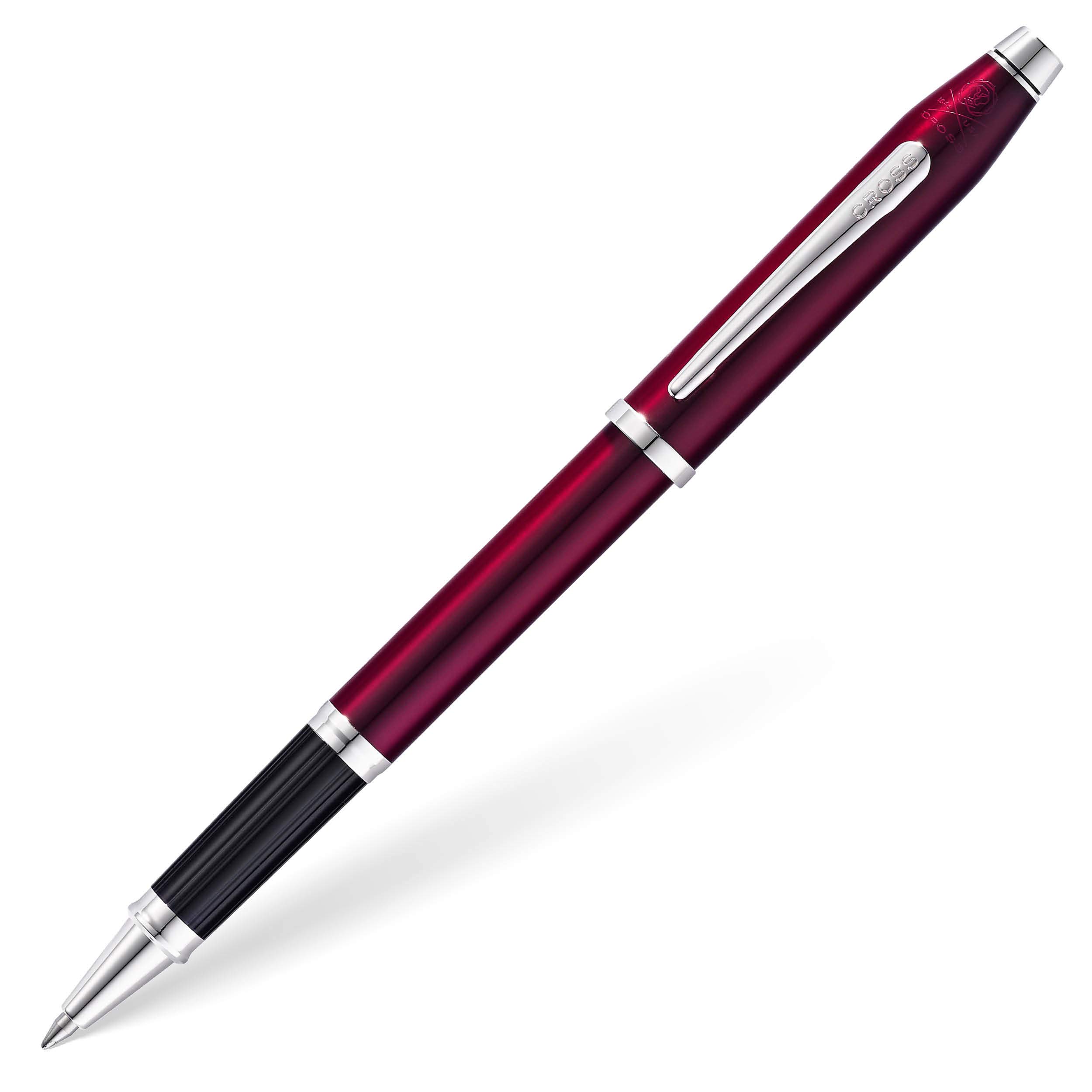 Cross Century II Refillable Gel Ink Rollerball Pen - Medium Point, Translucent Plum Lacquer Finish with Luxury Gift Box - Perfect for Office, Business Gifts & Signature Writing