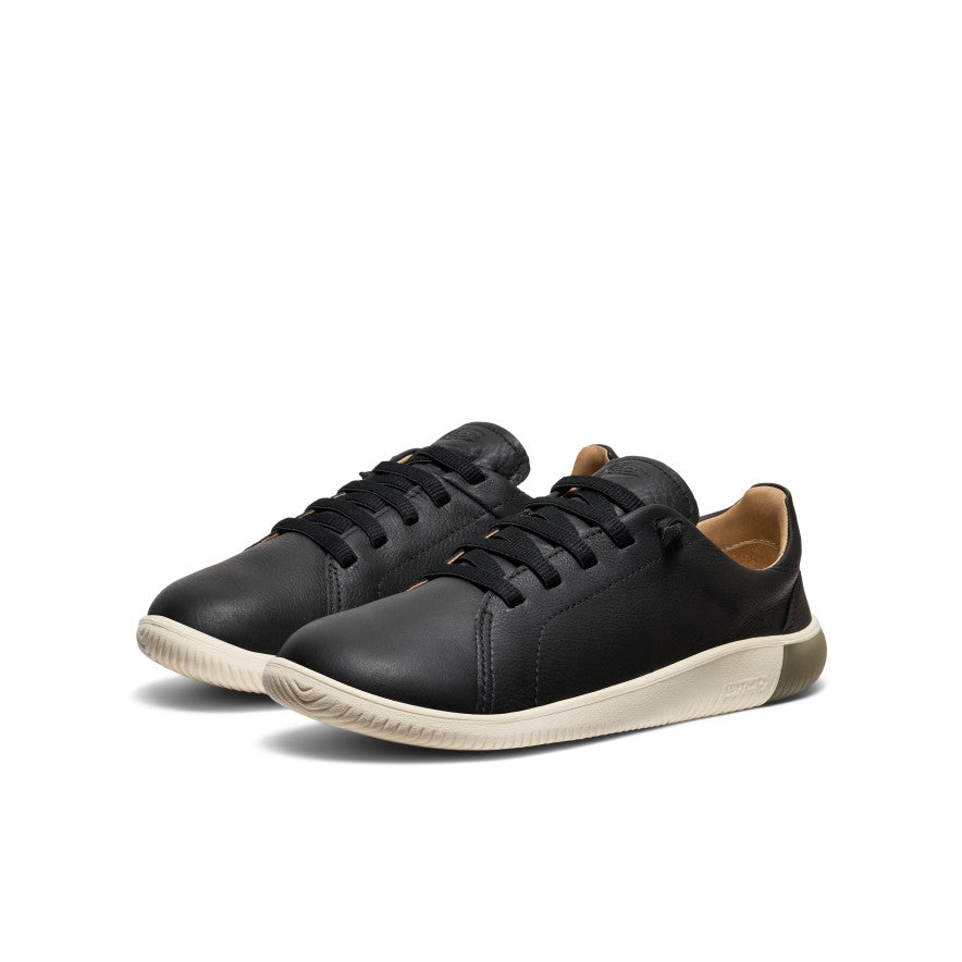 KNX Men's Leather Sneakers - Black & Star White | Comfortable & Stylish Casual Shoes for Walking, Travel & Everyday Wear