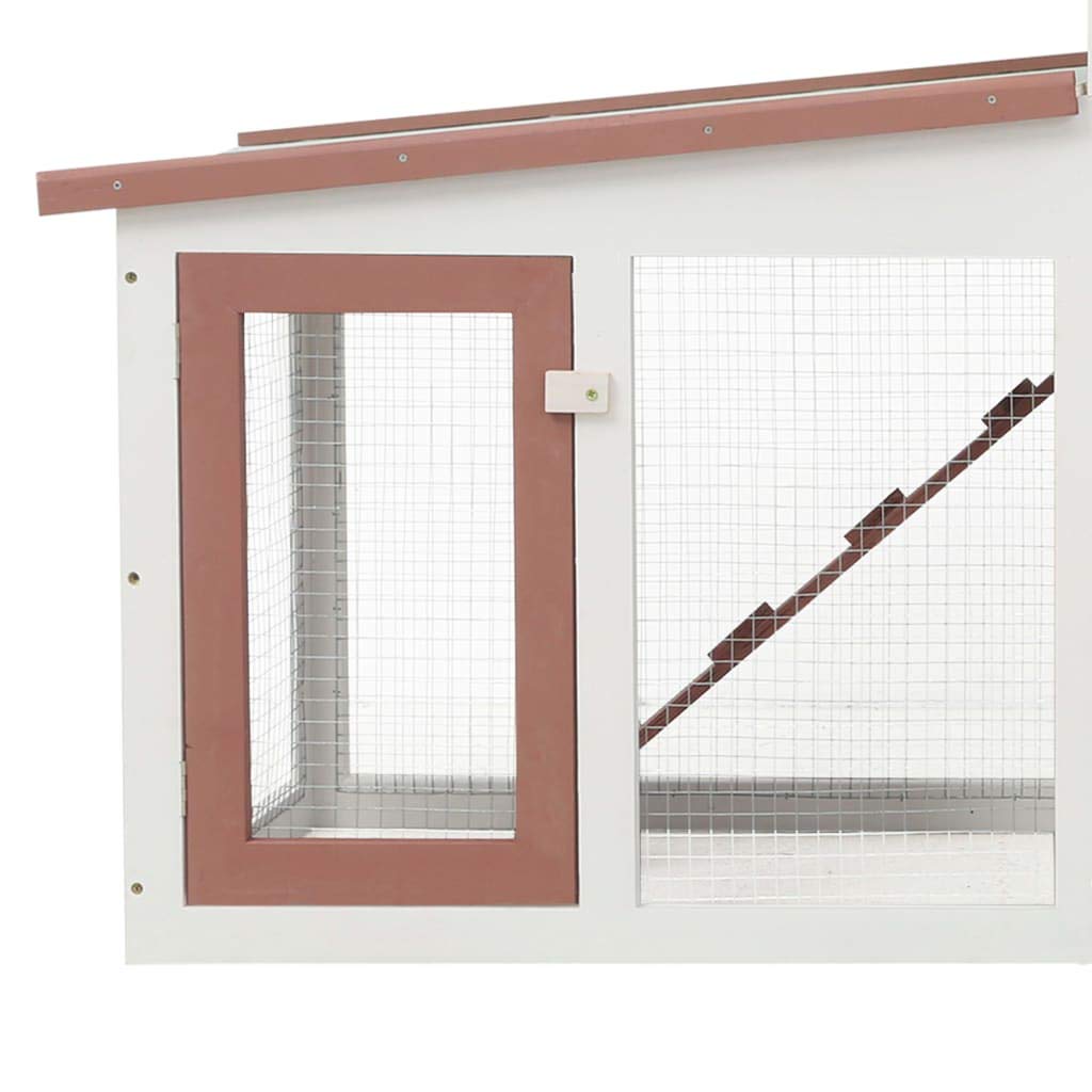 Premium Wooden Rabbit Hutch for Outdoor & Indoor Use - Waterproof Bunny Cage, Guinea Pig Coop, Small Animal House with Stairs & Nesting Box - 80.3