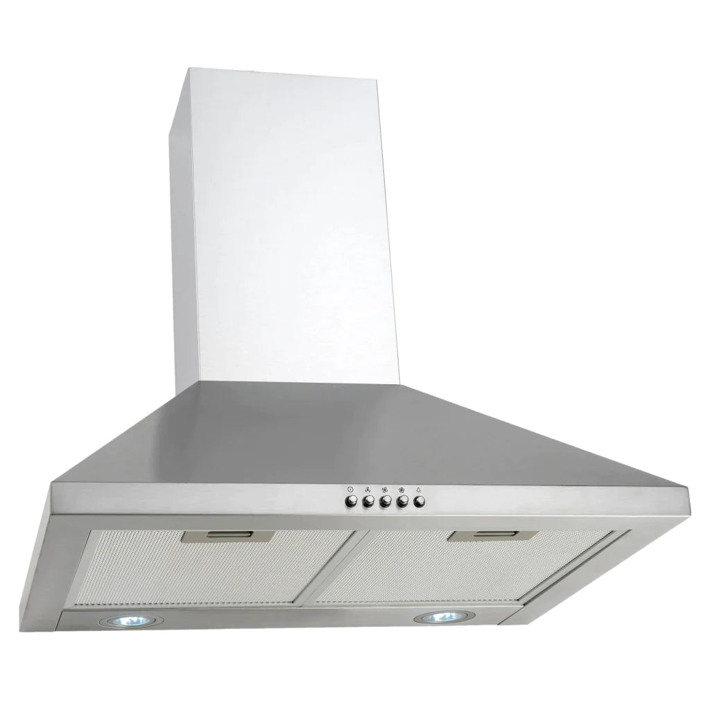 Euro EM60CSX 60cm High Power Stainless Steel Range Hood - Powerful Kitchen Ventilation for Smoke & Odor Removal - Perfect for Home & Restaurant Cooking