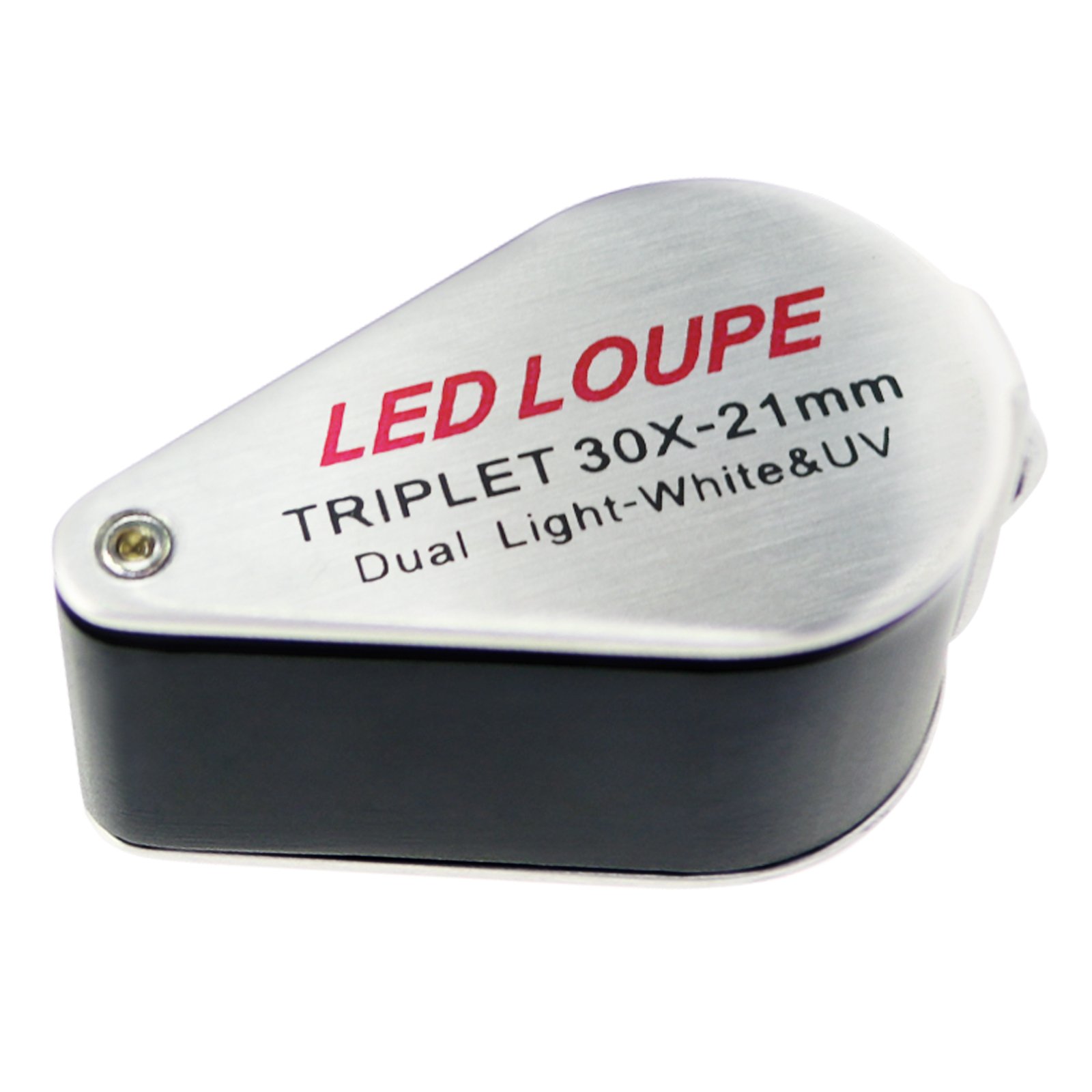 30x Magnifying Glass with LED Light - Foldable Jewelers Loupe for Jewelry, Coins, Stamps, Watches & Antiques - UV & LED Illuminated Pocket Magnifier (21mm Lens) - Perfect for Hobbyists, Gemologists & Collectors - Use for Inspection, Repair & Detailed Close-Up Work