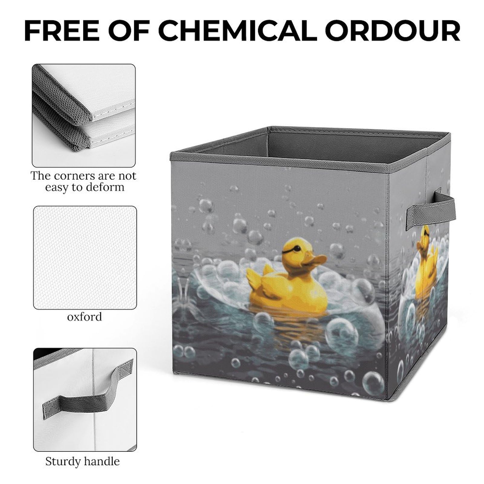 Foldable Cube Storage Bins with Handles - Closet Organizer for Clothes, Toys & Home Organization | Perfect for Shelves, Cabinets & Underbed Storage
