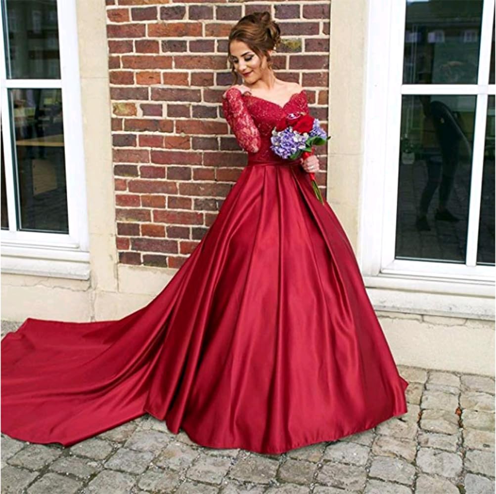 Elegant Long Sleeve Lace Evening Gowns for Women - Plus Size Formal Dresses for Prom, Party & Special Occasions | Perfect for Weddings, Galas & Black Tie Events