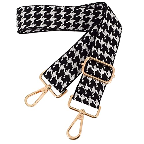 B Houndstooth + Gold Metal Buckle
