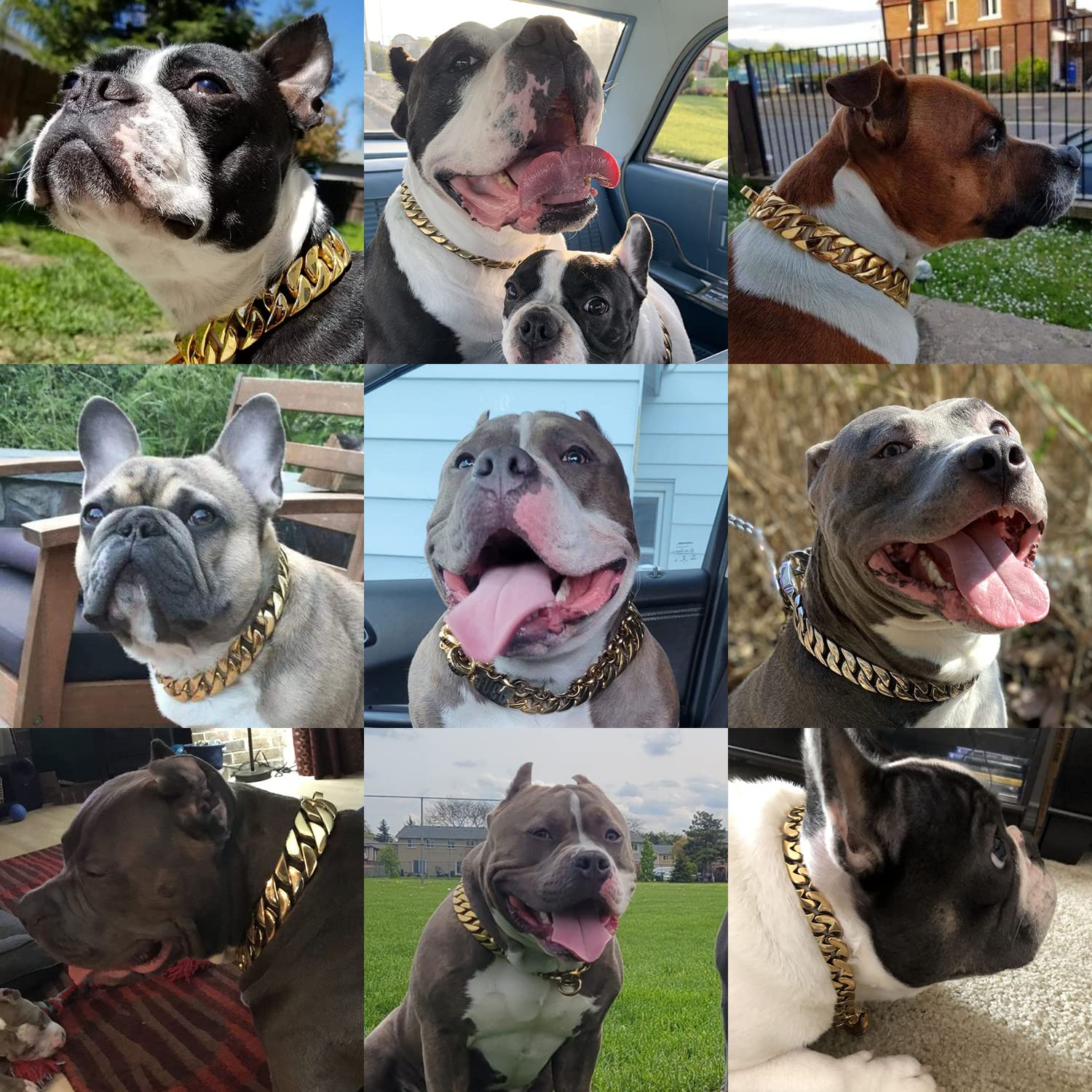 **32MM Thick Heavy-Duty Stainless Steel Cuban Link Dog Collar with Buckle – Strong Metal Chain Collar for Large Dogs – Perfect for Training, Walking & Outdoor Adventures**