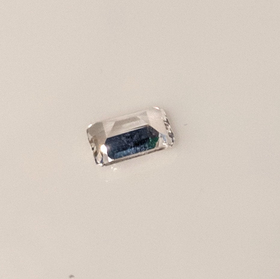 1.15ct Natural White Clear Sapphire - 7x5mm Emerald Cut VVS Loose Stone - September Birthstone - Diamond Alternative - Perfect for Engagement Rings & Fine Jewelry