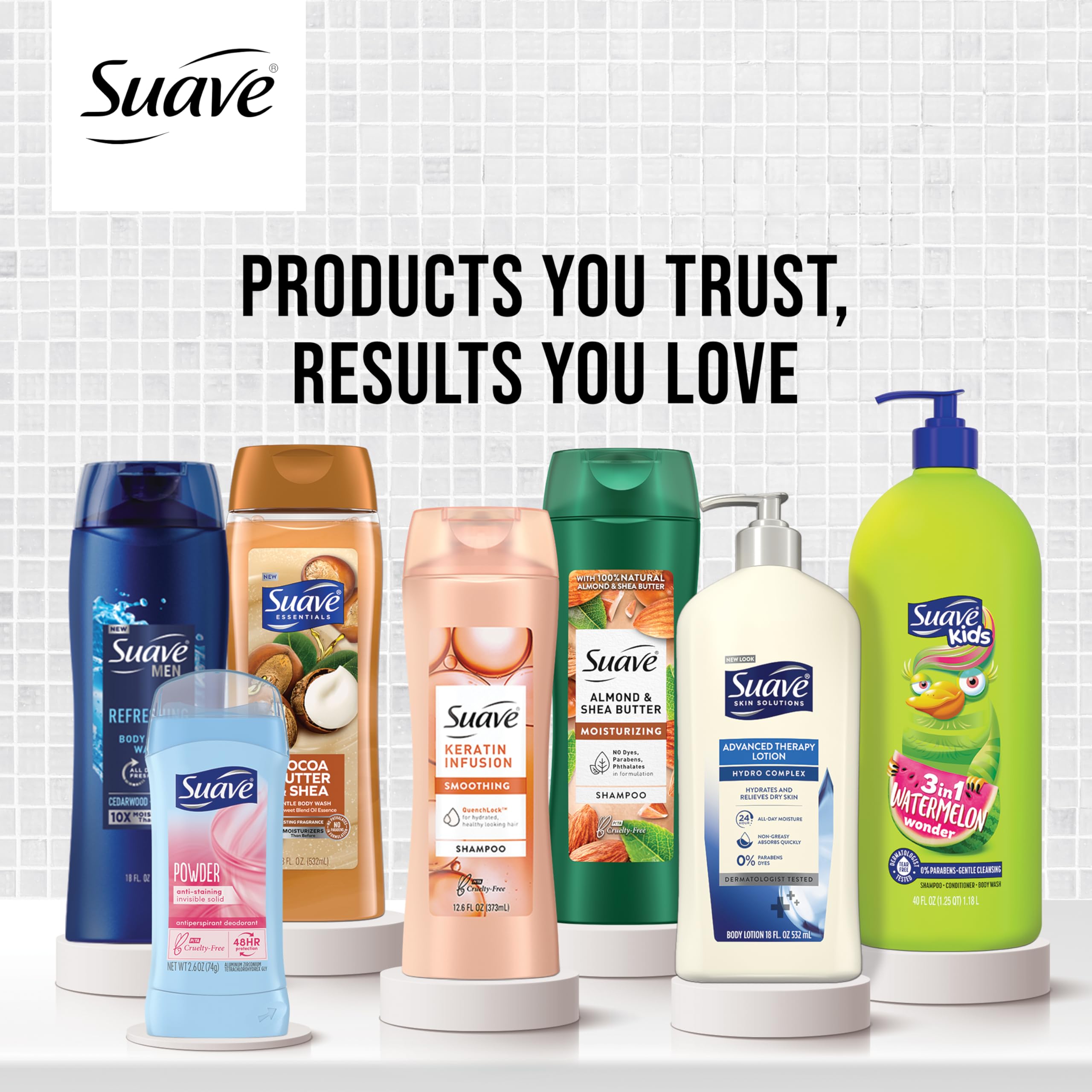 Suave Body Wash Variety 2-Pack, Sweet Vanilla Silk & Coconut Kiss - Moisturizing Gentle Body Wash with Natural Oil Essence, 18 Oz Each - Perfect for Daily Shower & Spa Relaxation at Home