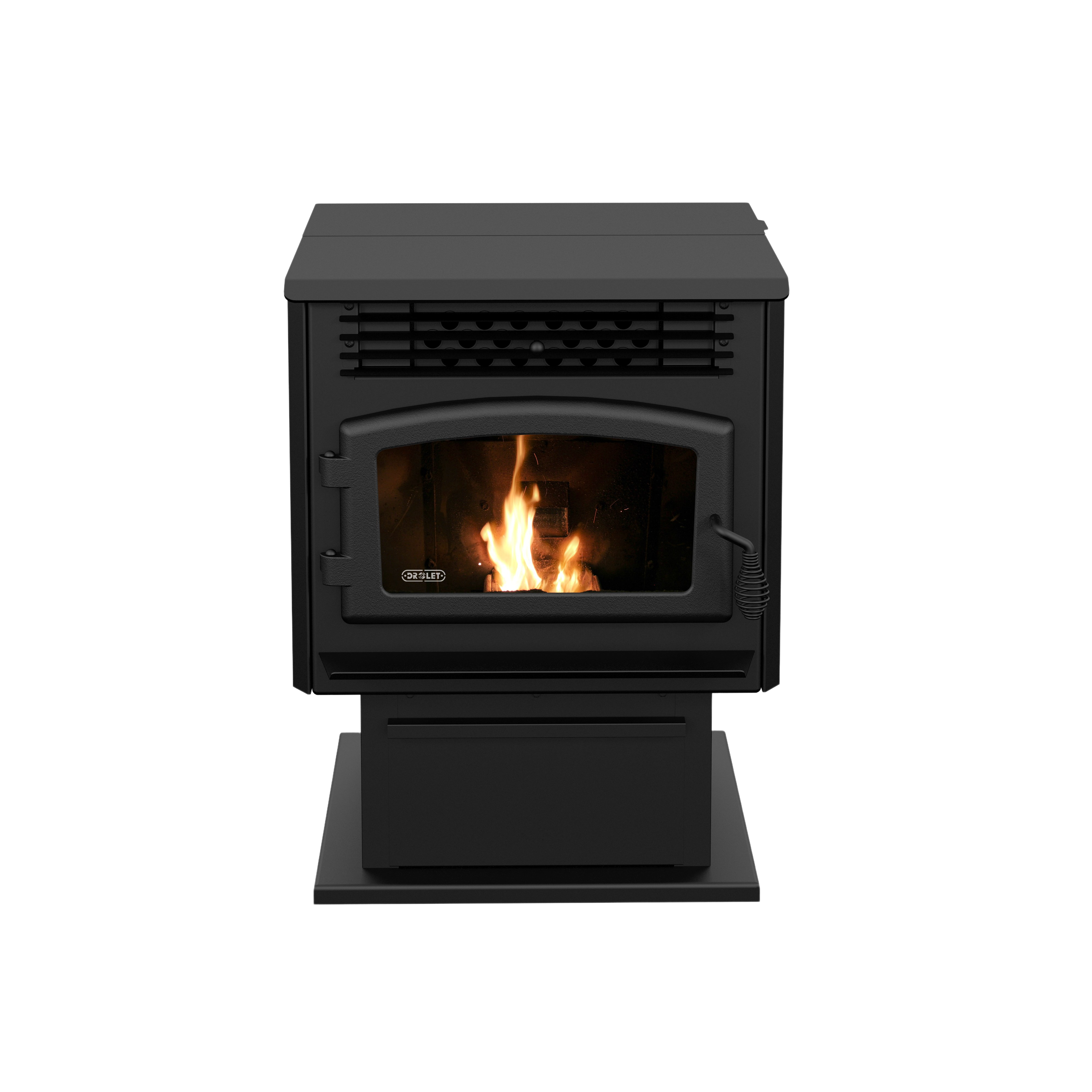 Drolet ECO 55 2,000 Sq. Ft. Top Feed Pellet Stove with 60 lb Hopper & Blower - Efficient Heating for Homes, Cabins & Workshops | EPA Certified & Energy Saving